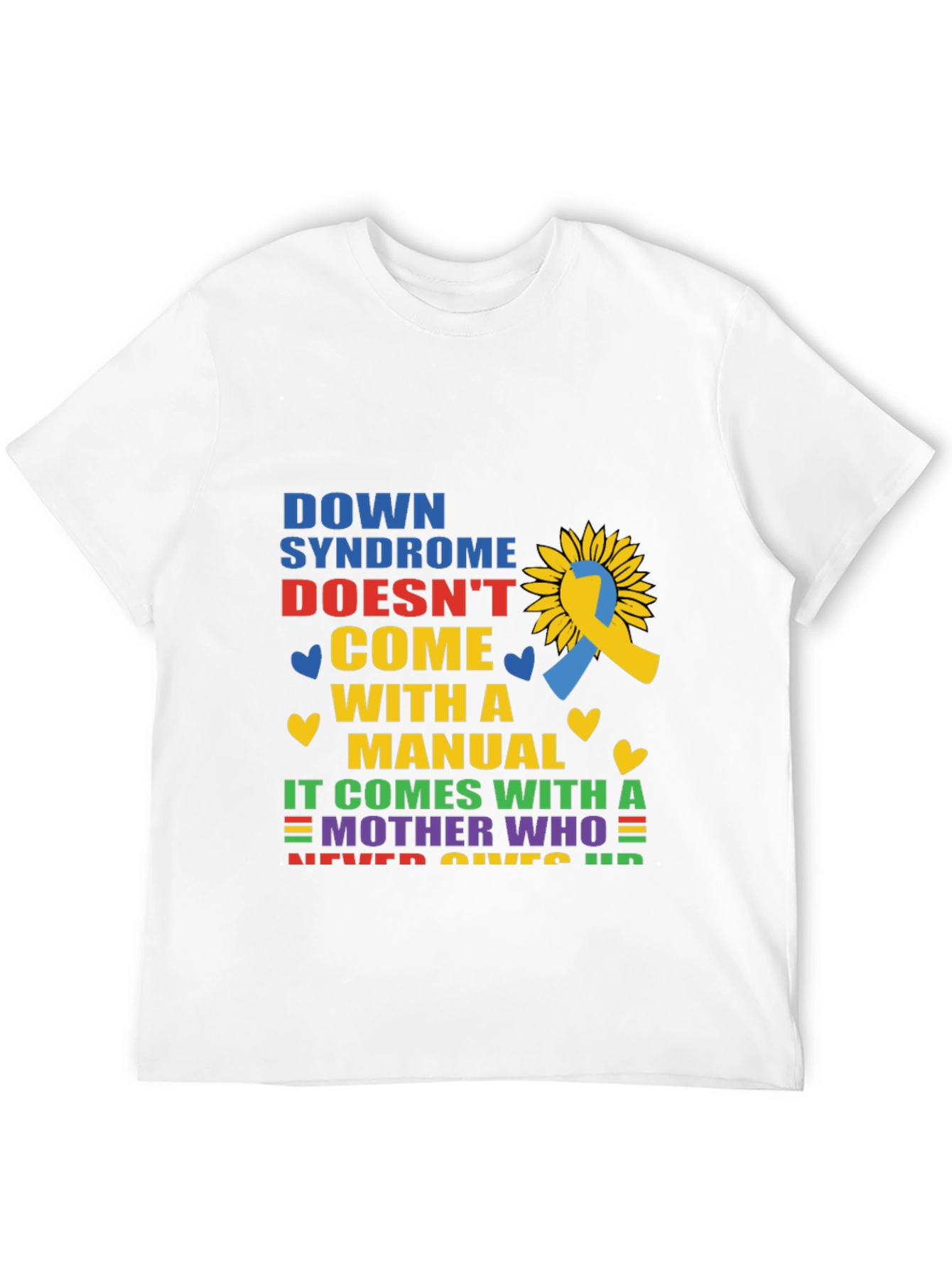 Down Syndrome Awareness T-Shirt Sunflower Ribbon