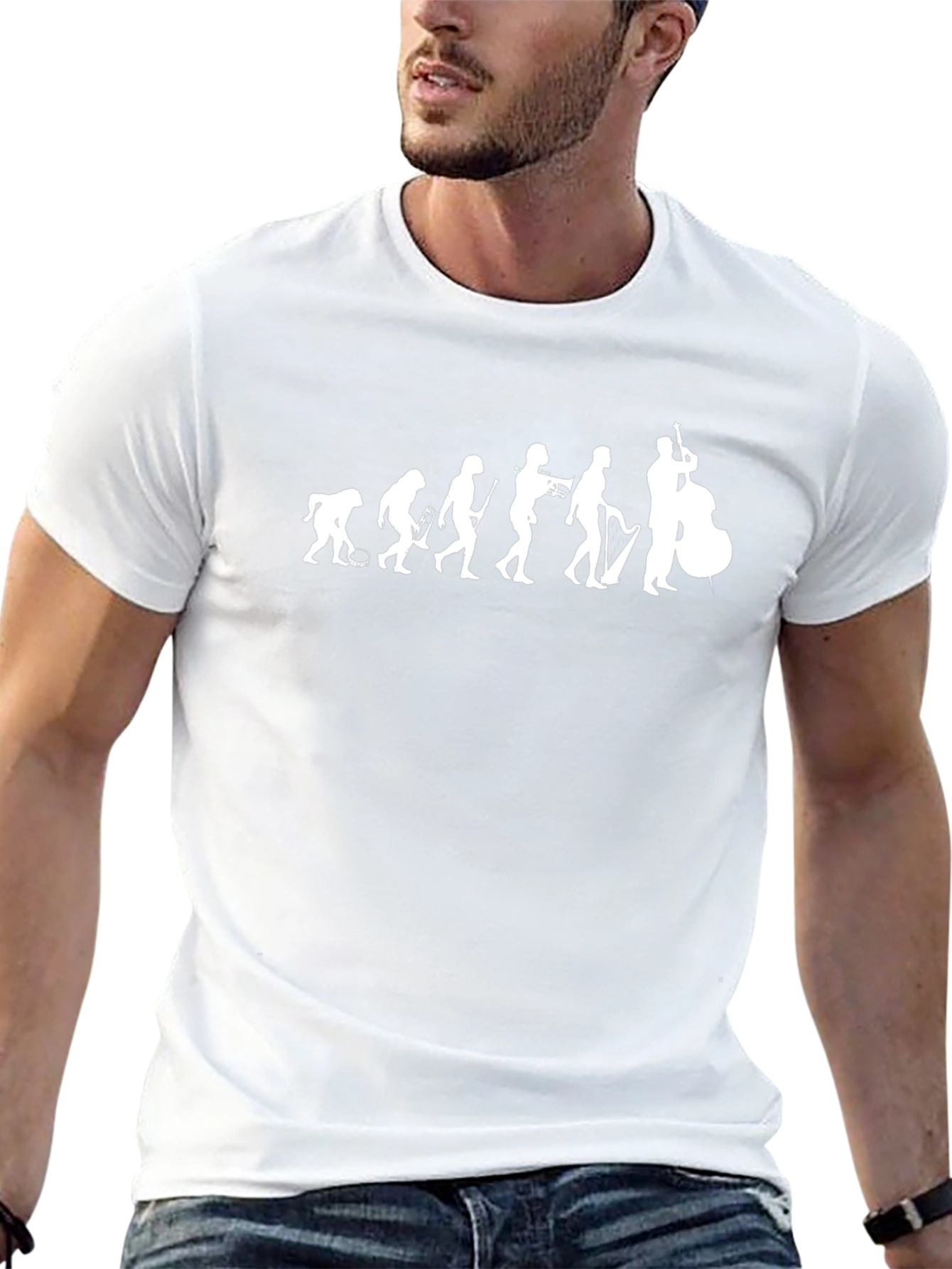 Jazz Evolution Graphic T-Shirt - Black