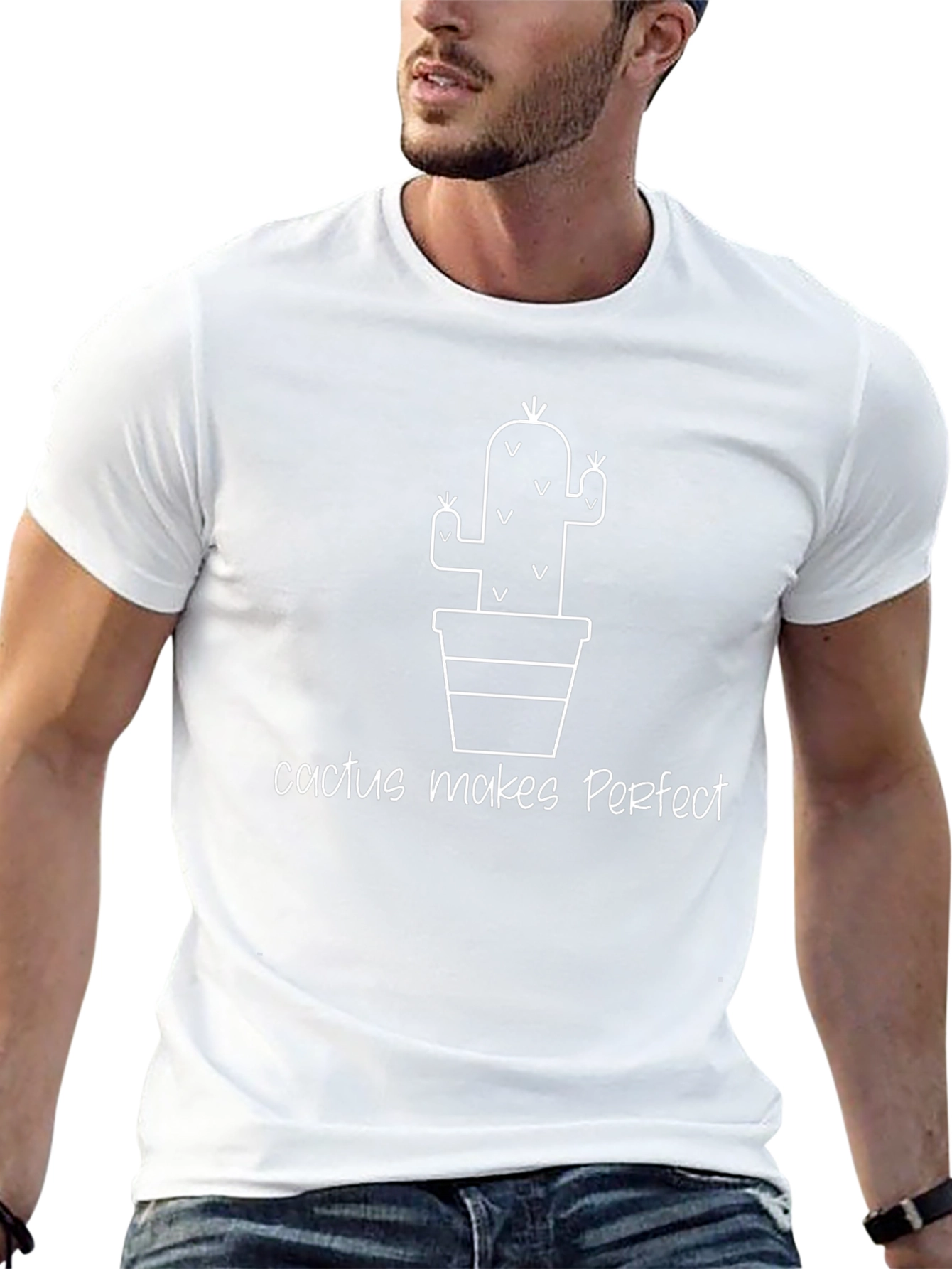 Cactus Makes Perfect T-Shirt - Black Novelty Tee