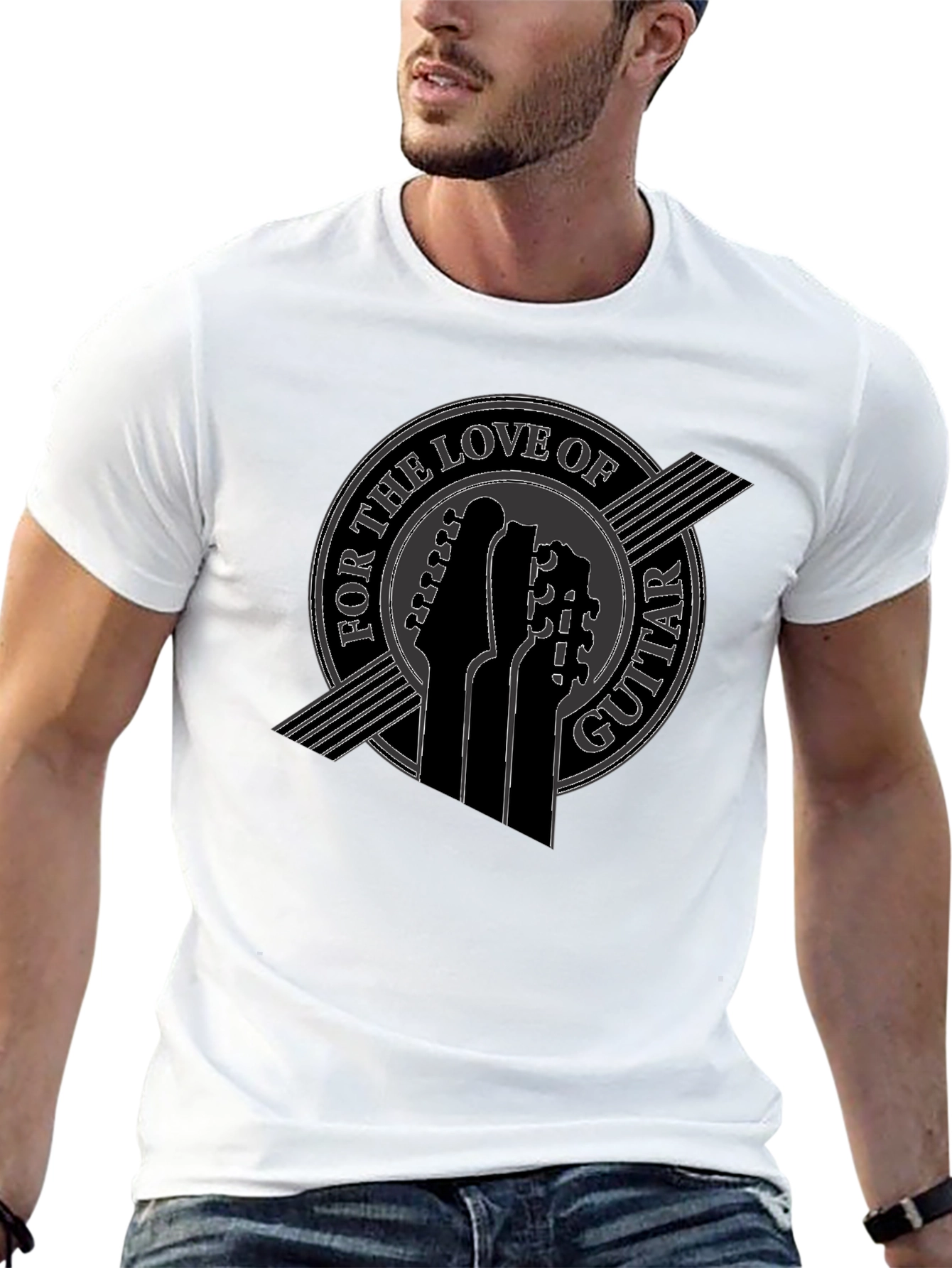 Guitar Love Tee - Black Graphic T-Shirt