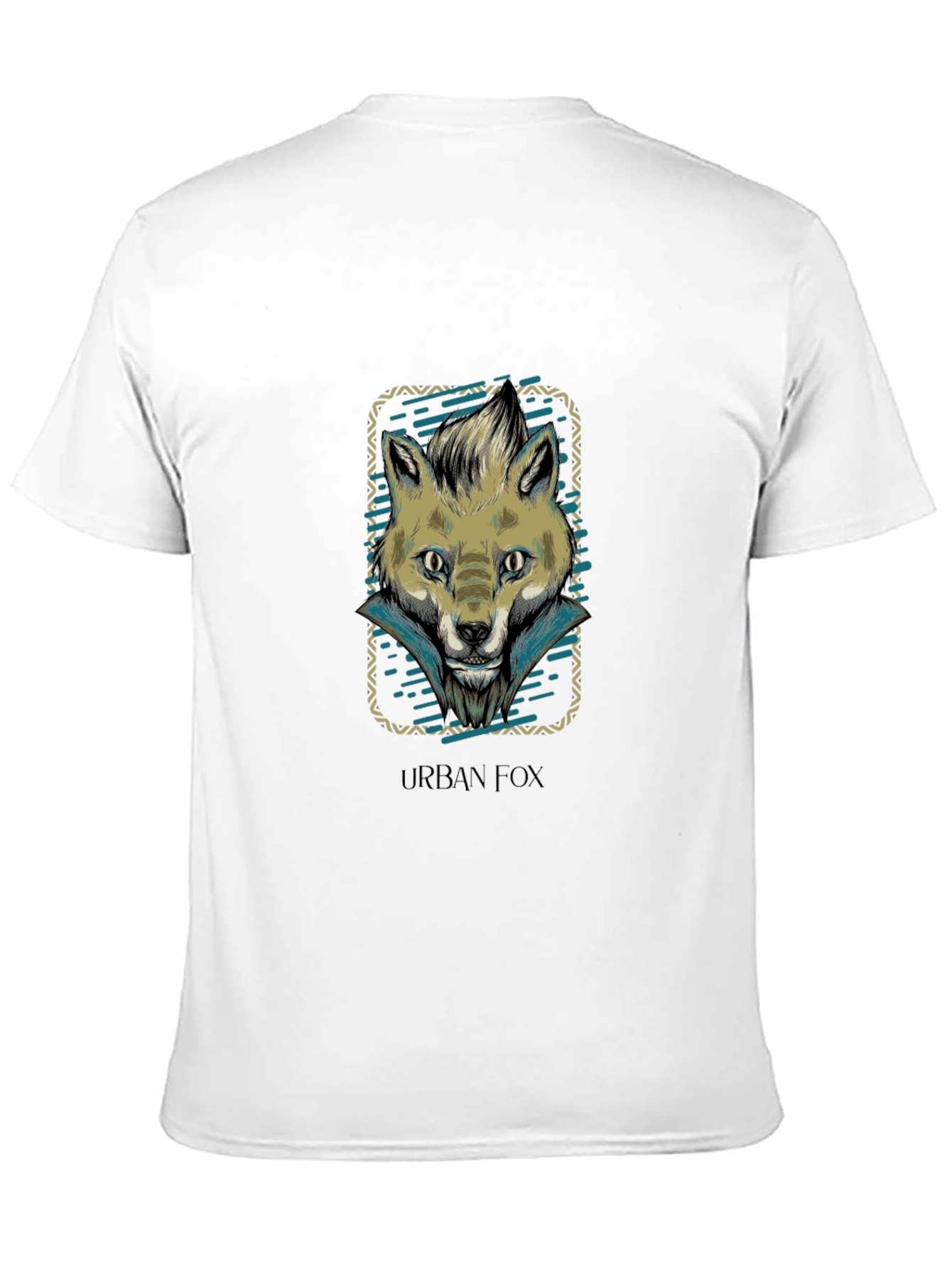 Urban Fox Graphic Print Black T-Shirt