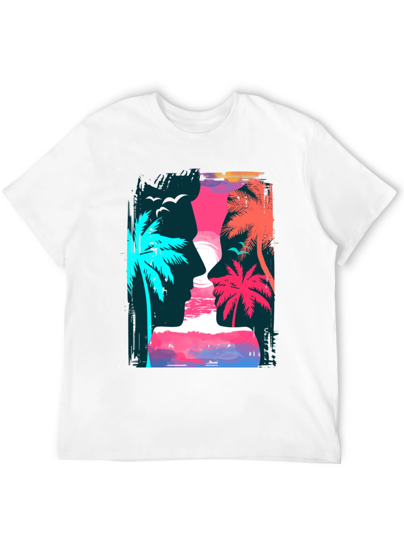 Tropical Sunset Graphic T-Shirt