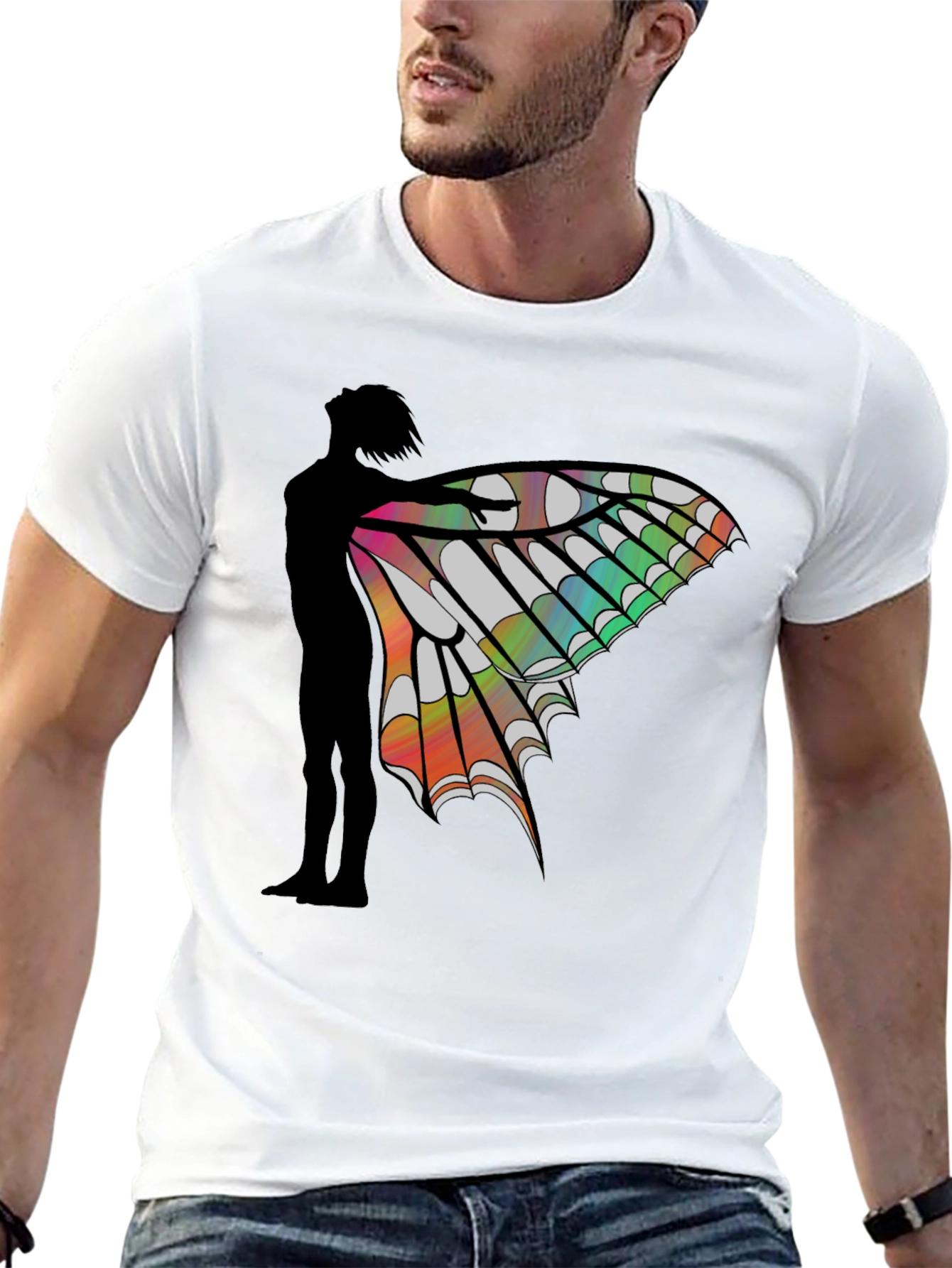 Butterfly Wing Silhouette Graphic Tee