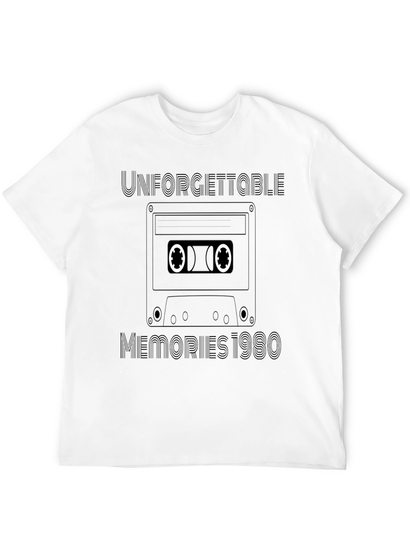 Retro Cassette Tape Memories T-Shirt - Black