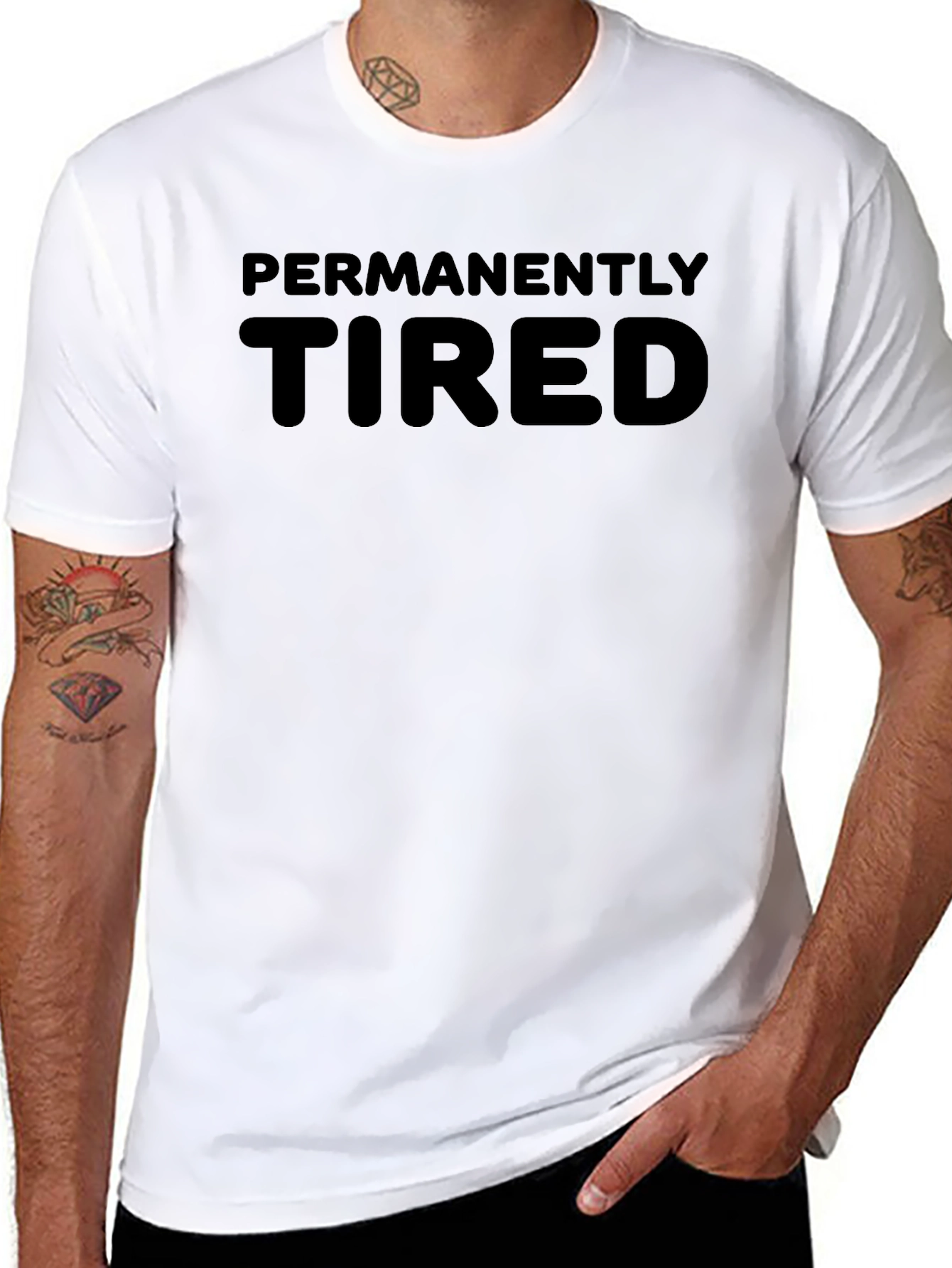 Permanently Tired Graphic Tee - Black T-Shirt