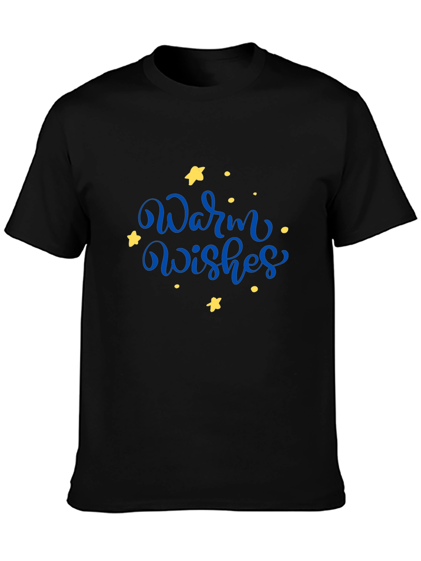 Warm Wishes Graphic Tee - Black Casual T-Shirt