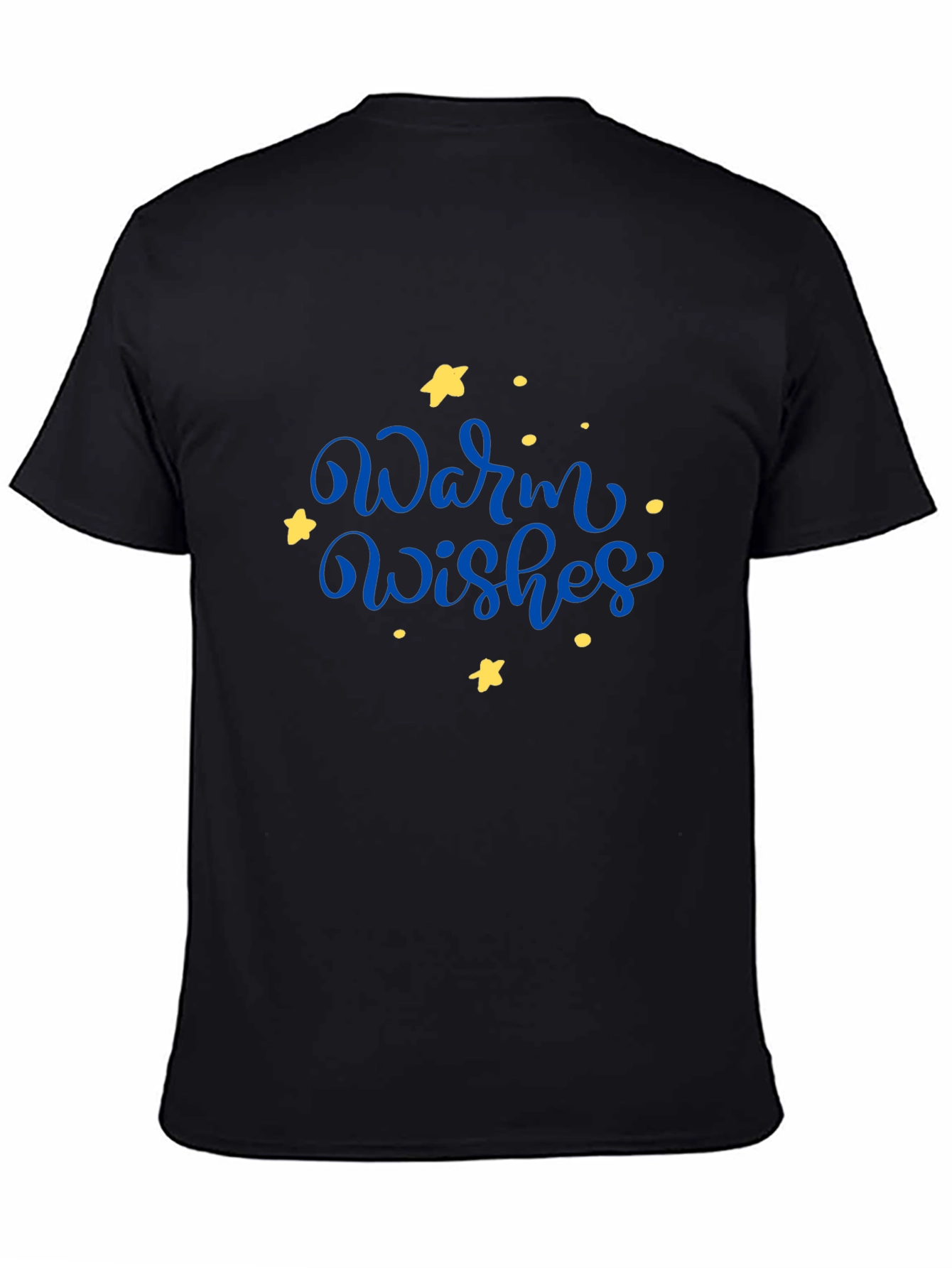 Warm Wishes Graphic Tee - Black Casual T-Shirt