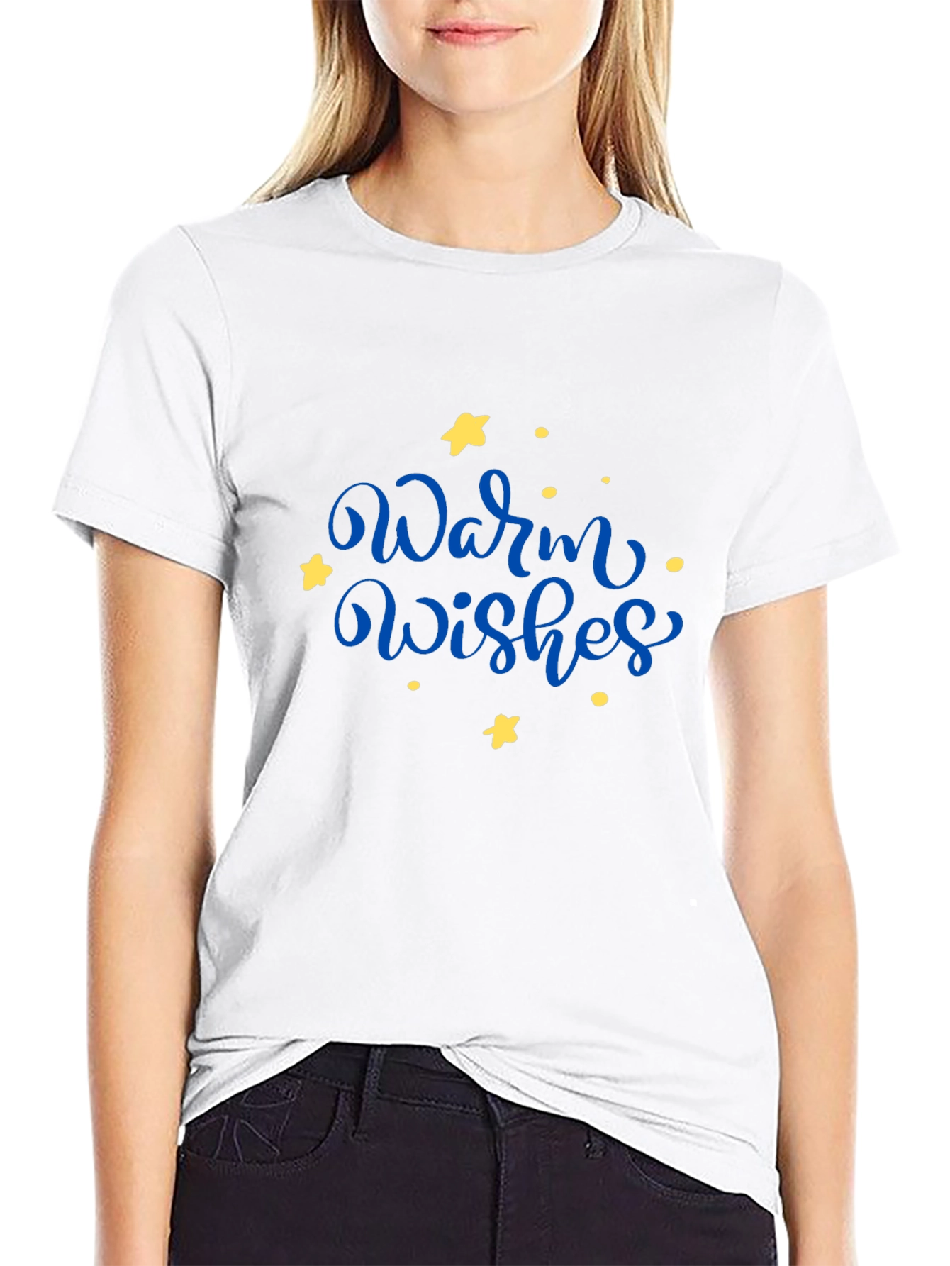 Warm Wishes Graphic Tee - Black Casual T-Shirt