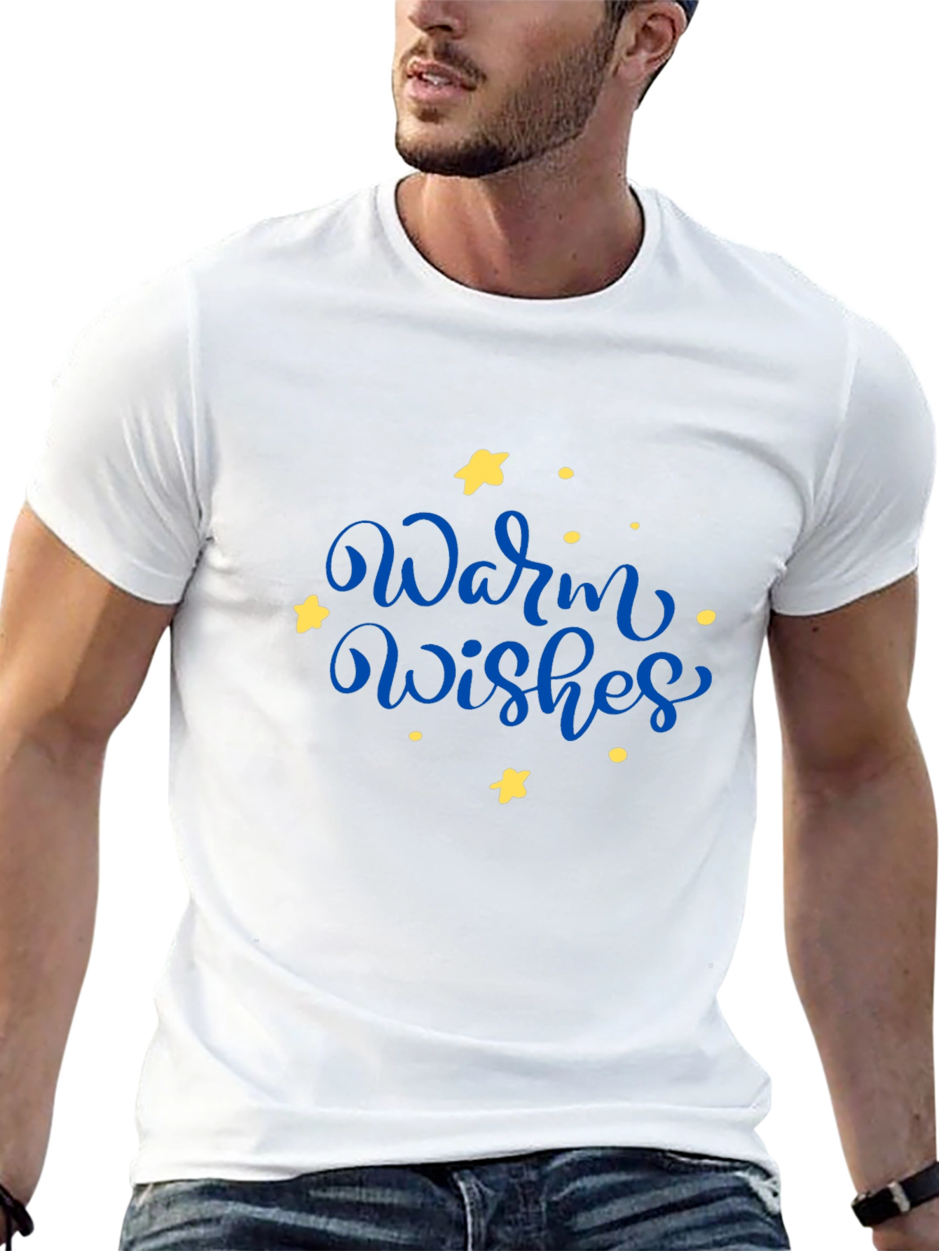Warm Wishes Graphic Tee - Black Casual T-Shirt