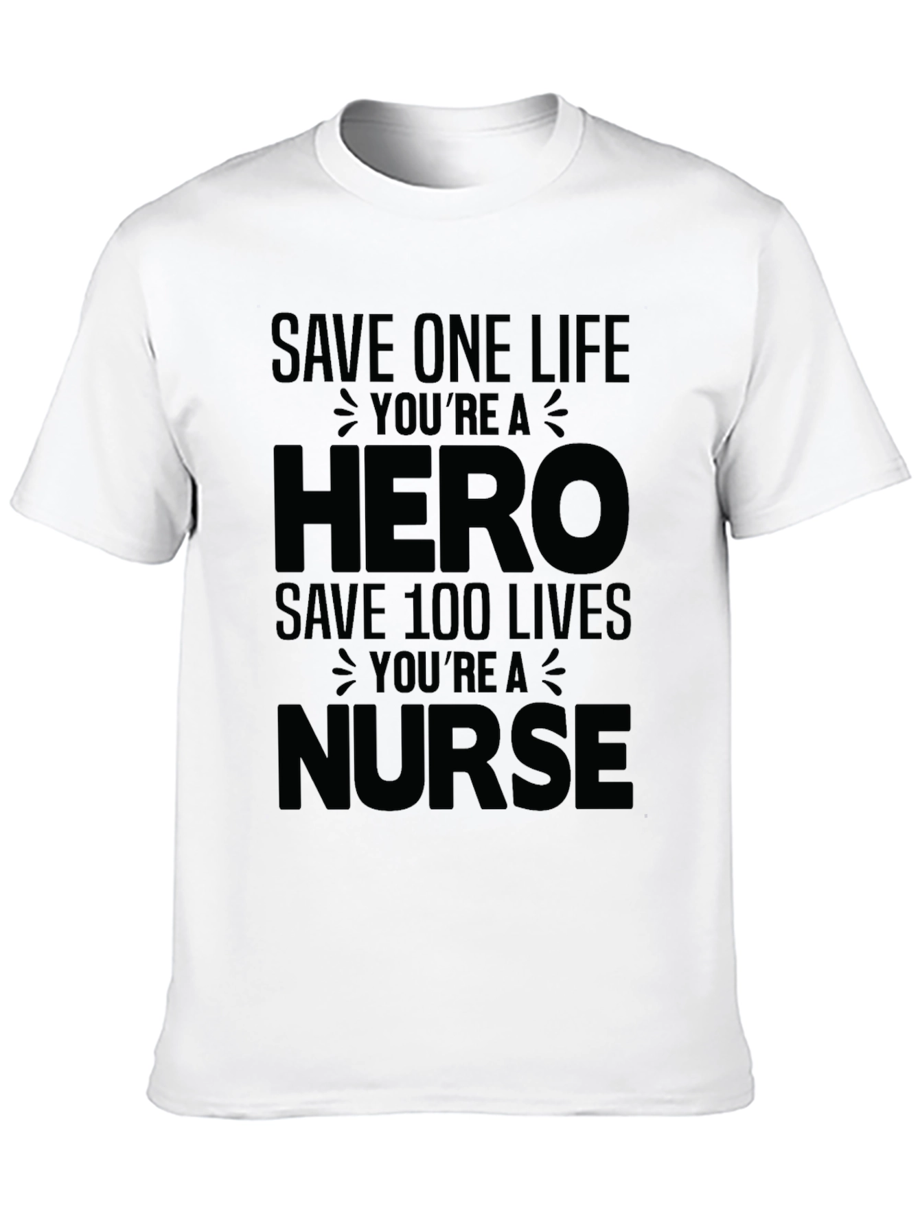 Hero Nurse Graphic Tee - Black Unisex T-Shirt