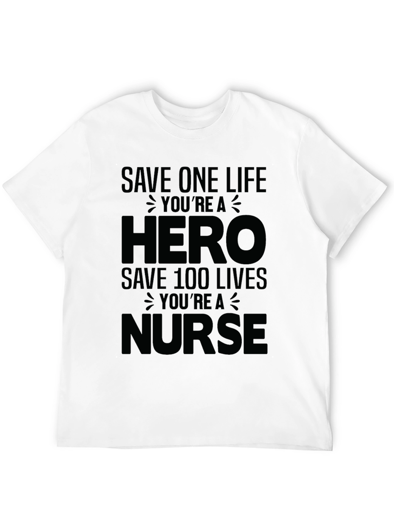 Hero Nurse Graphic Tee - Black Unisex T-Shirt