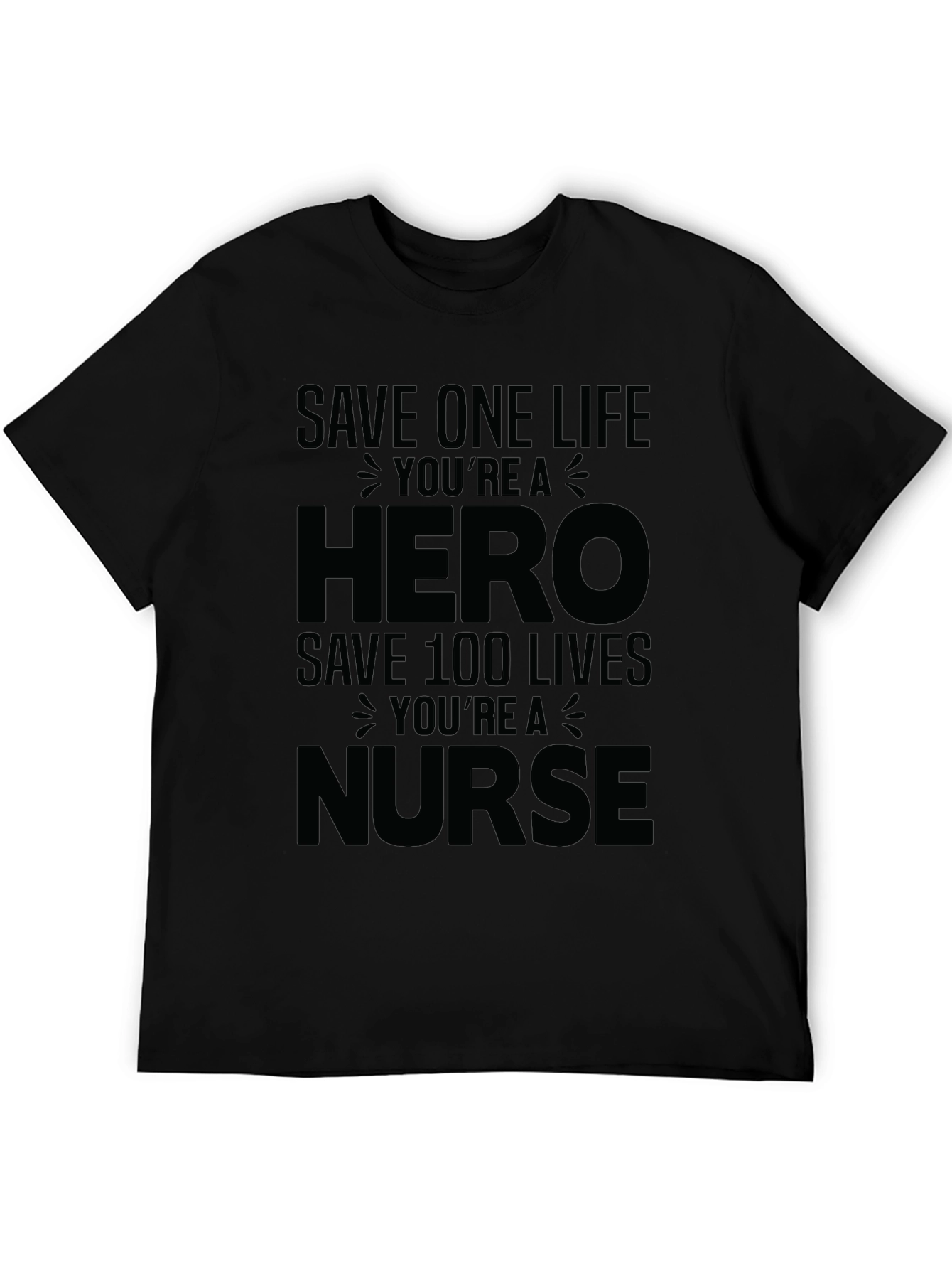 Hero Nurse Graphic Tee - Black Unisex T-Shirt