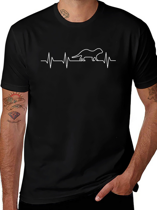 Otter Heartbeat T-Shirt - Unique Animal Lover Tee
