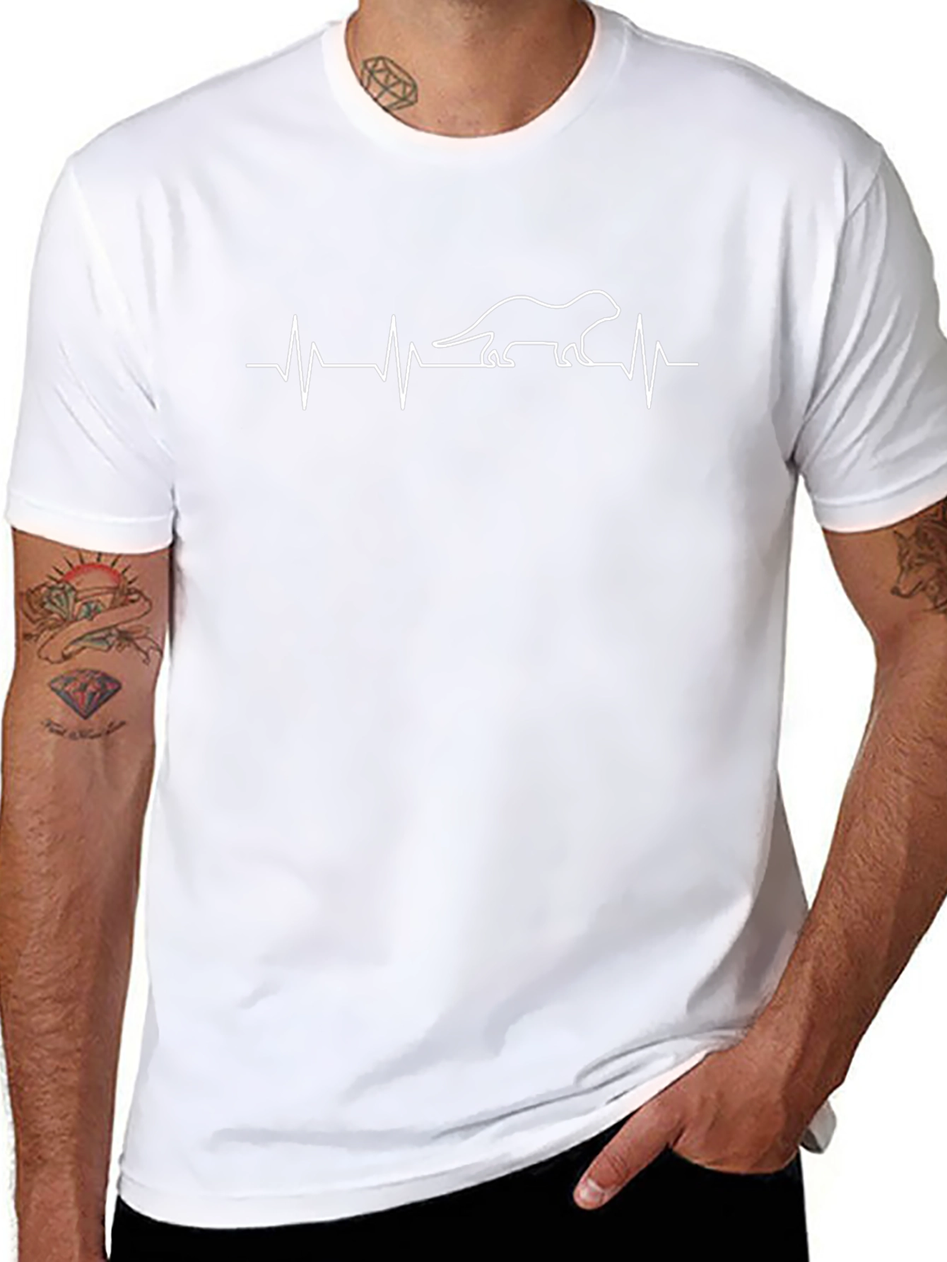 Otter Heartbeat T-Shirt - Unique Animal Lover Tee
