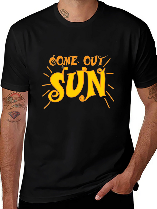 Come Out Sun Graphic Tee - Retro Style Black T-Shirt