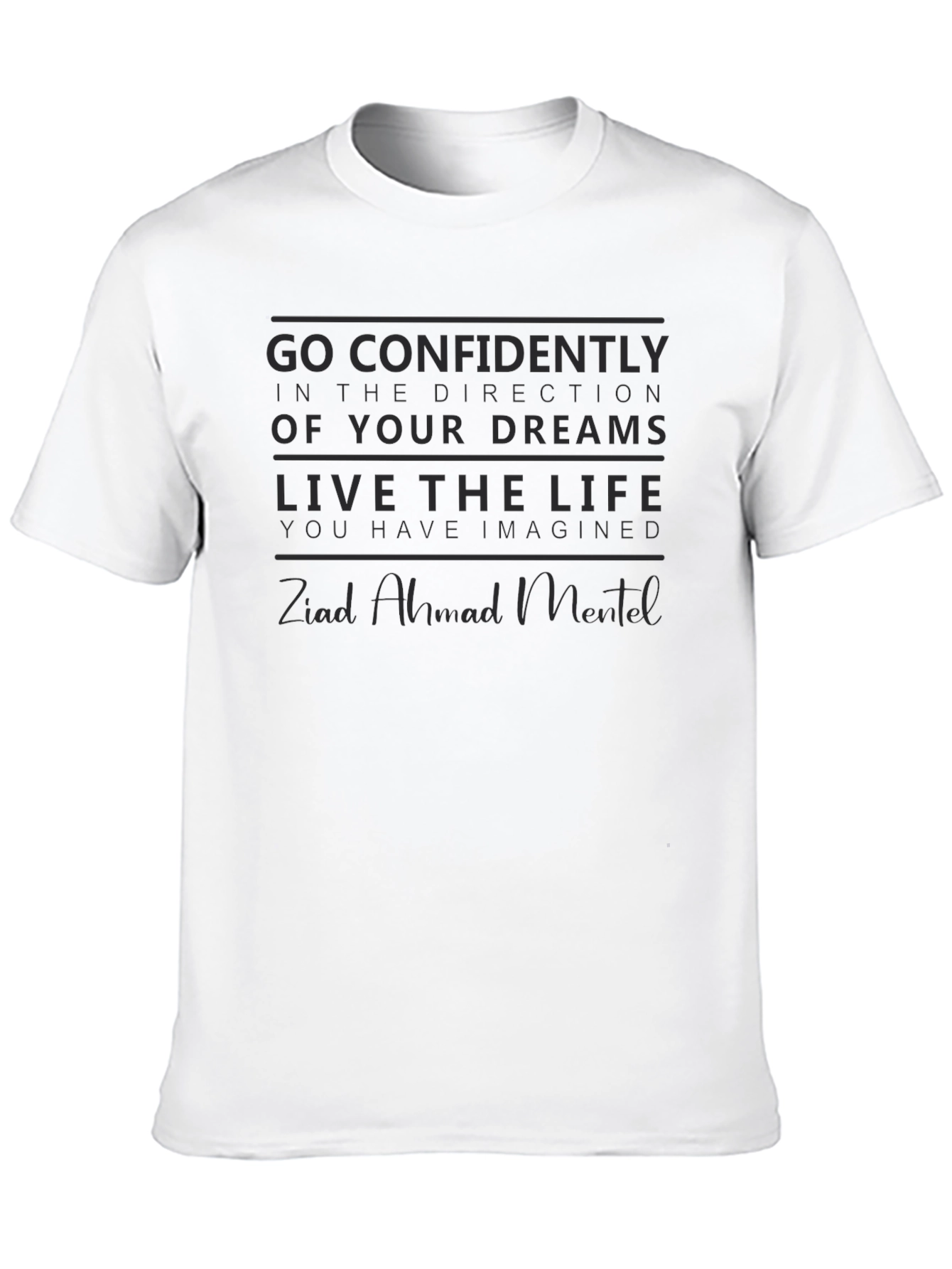 Motivational Black T-Shirt: Dream Big Live Life
