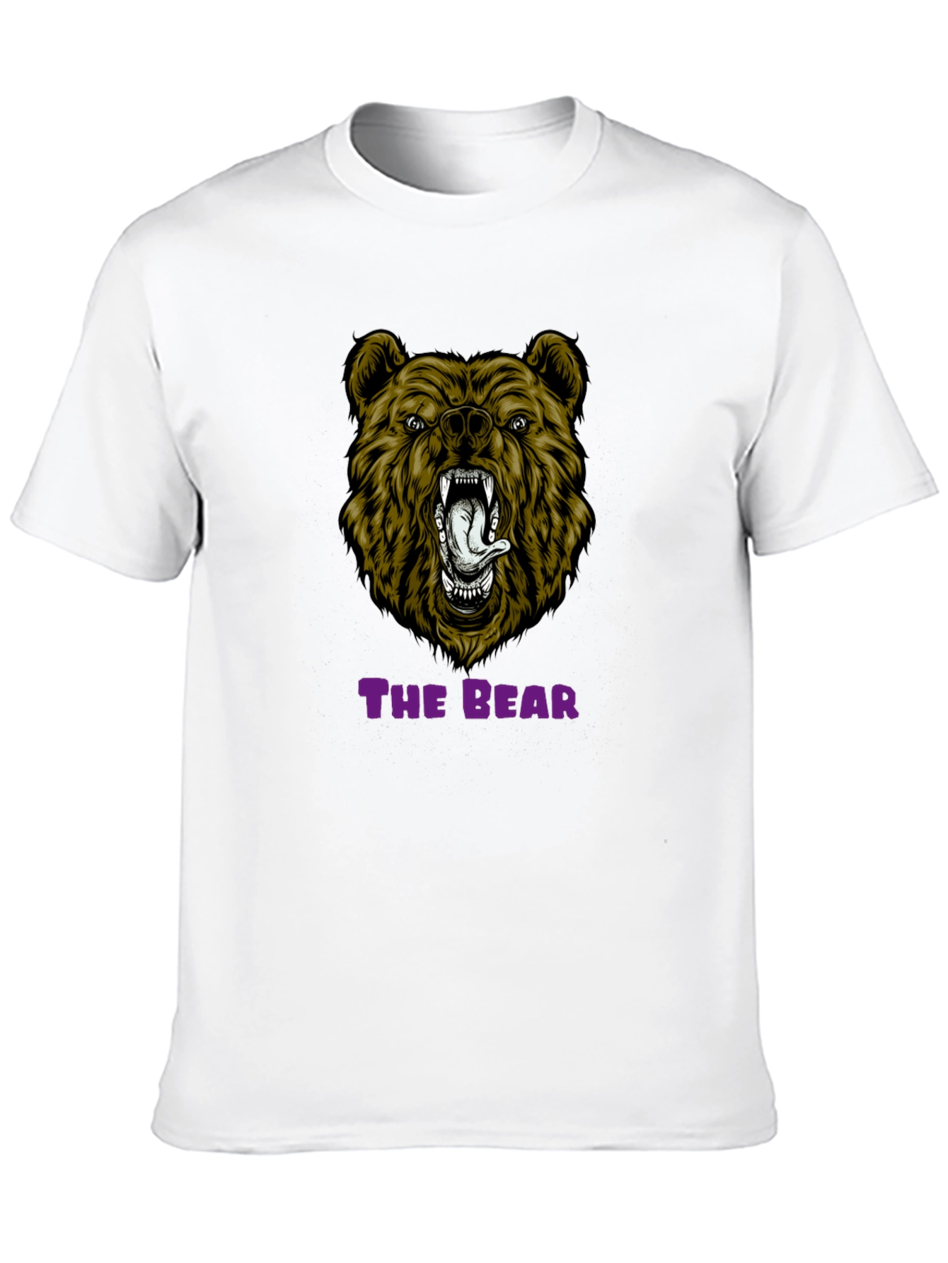 Bear Graphic Print T-Shirt - Mens Black Tee
