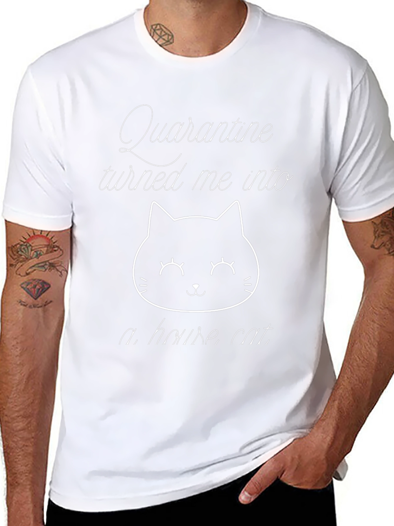 Quarantine House Cat Black T-Shirt