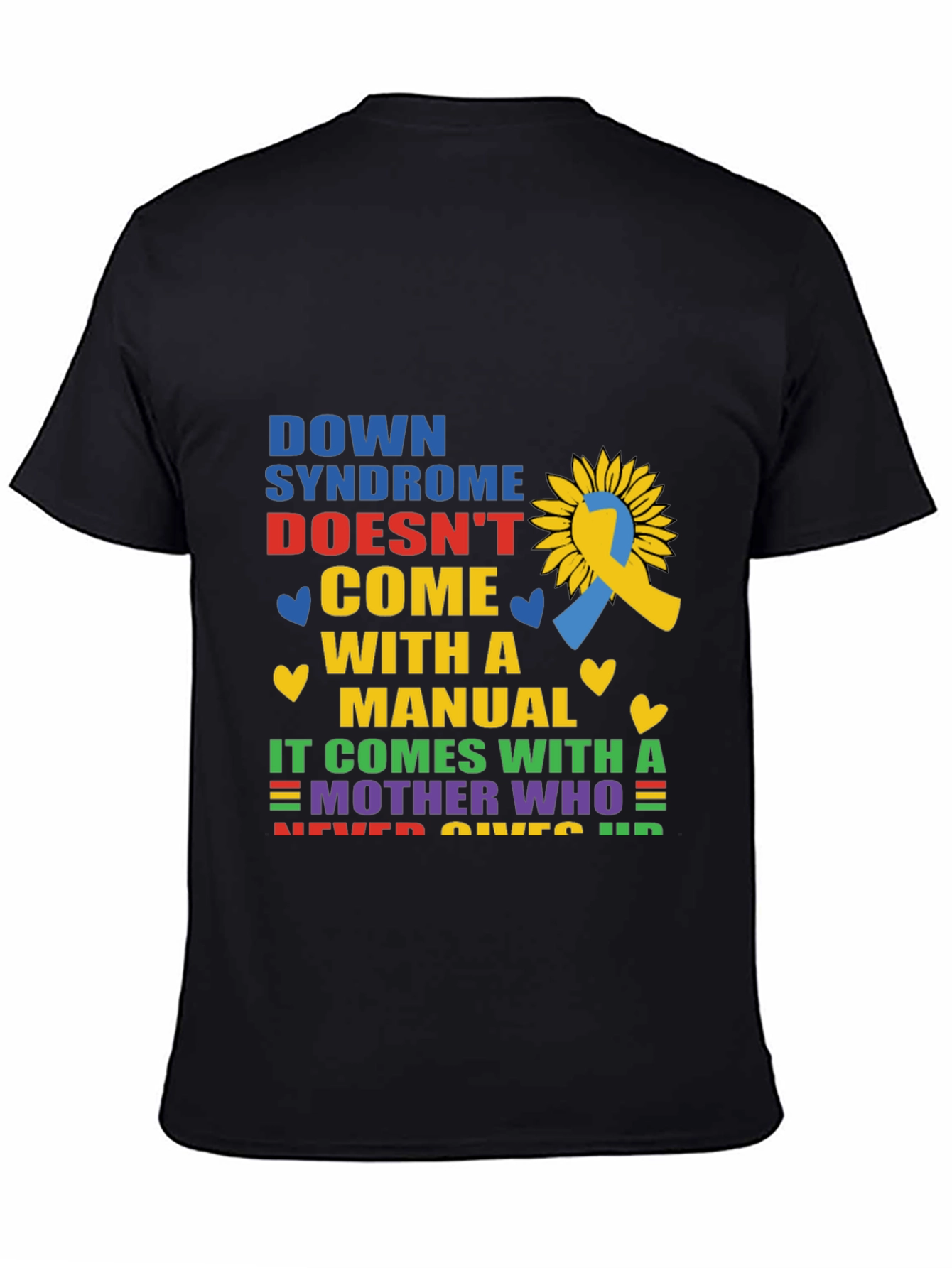 Down Syndrome Awareness T-Shirt Sunflower Ribbon