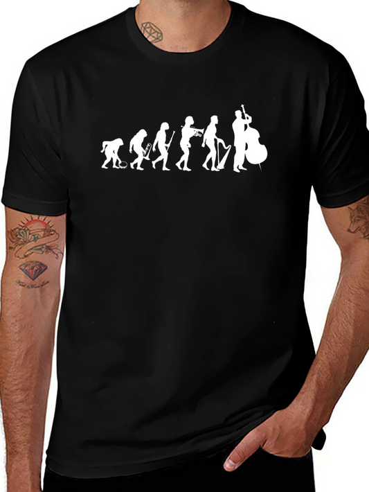 Jazz Evolution Graphic T-Shirt - Black