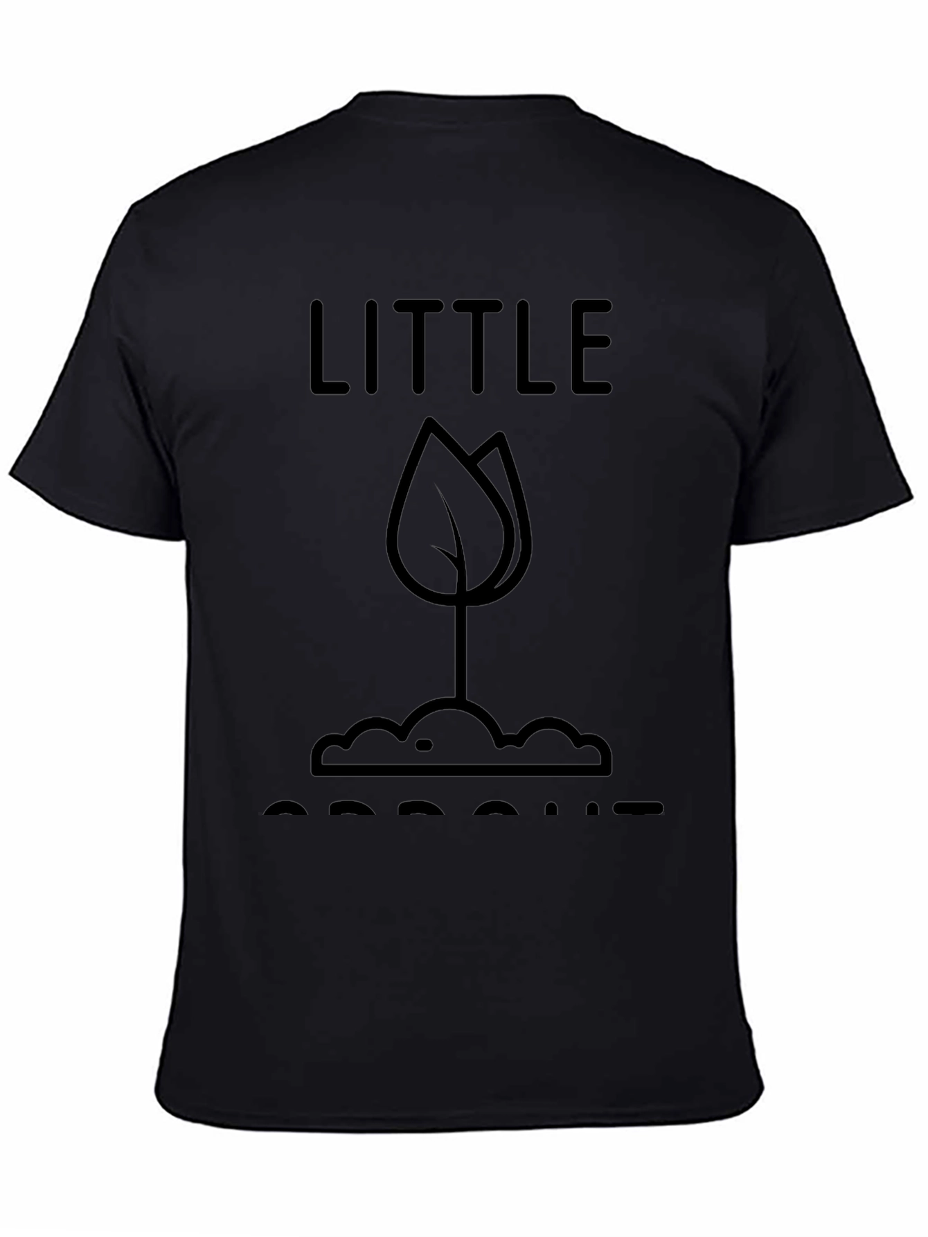 Little Sprout T-Shirt - Black Graphic Tee