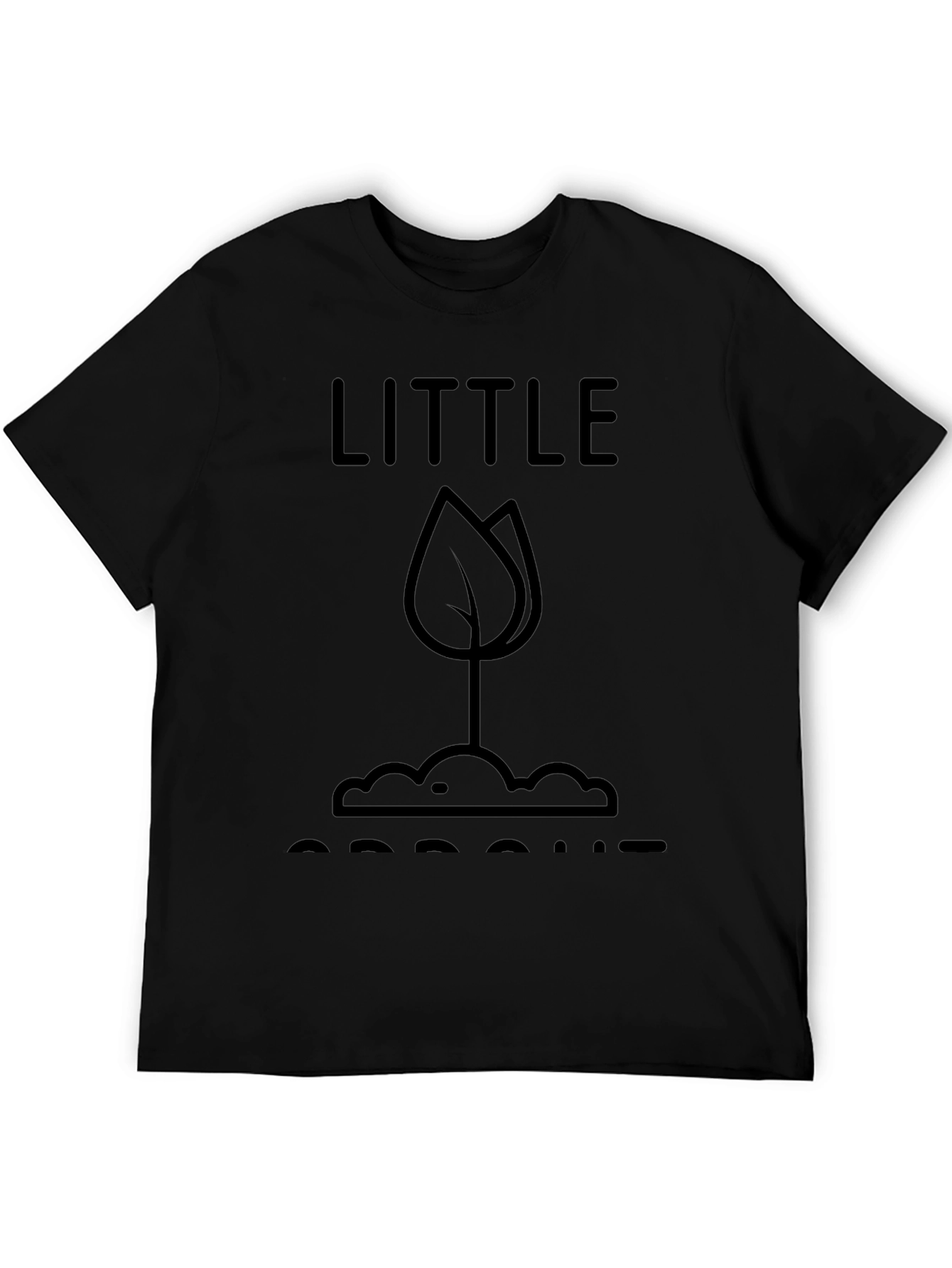 Little Sprout T-Shirt - Black Graphic Tee
