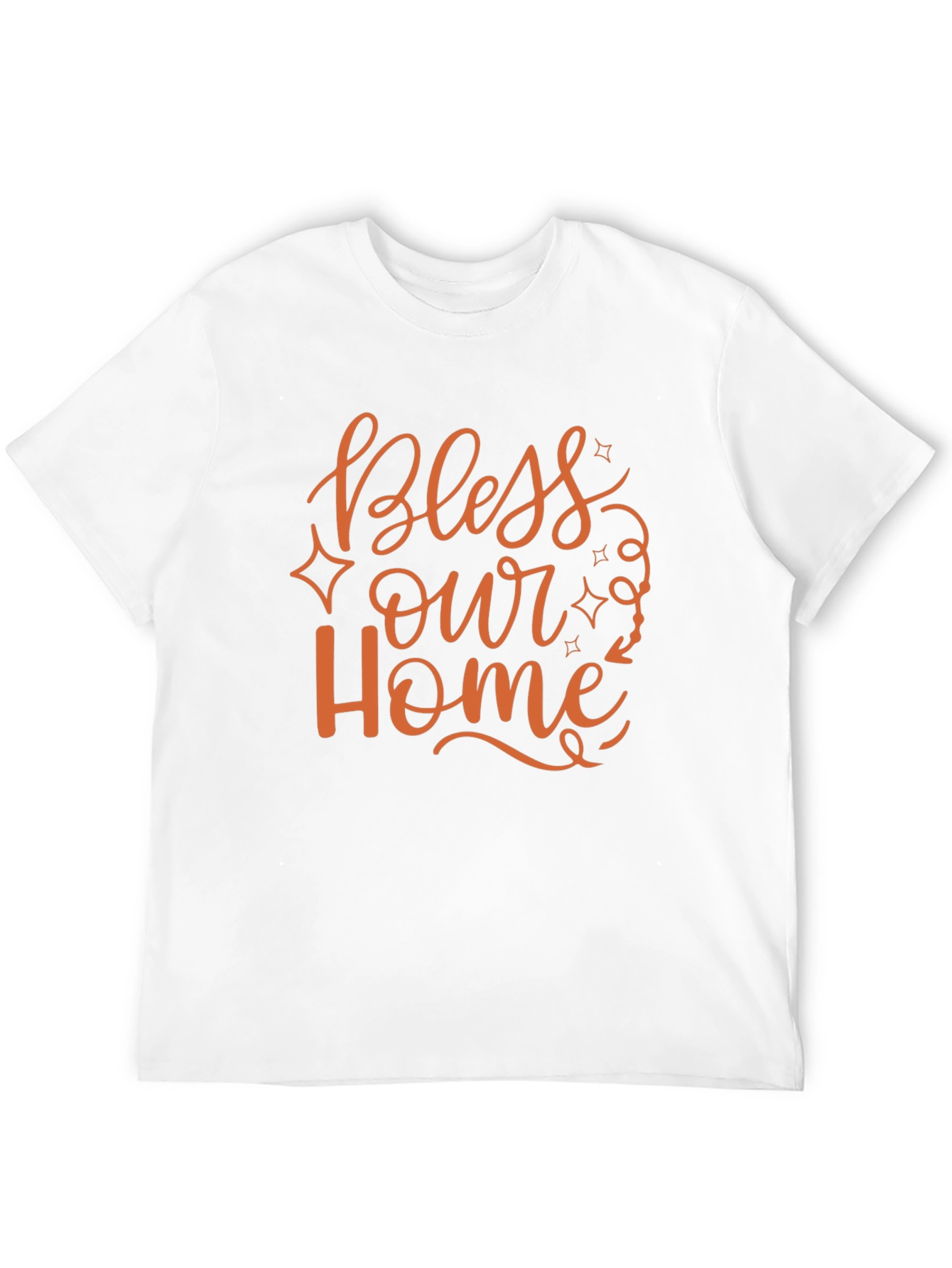 Bless Our Home Graphic Print Black T-Shirt