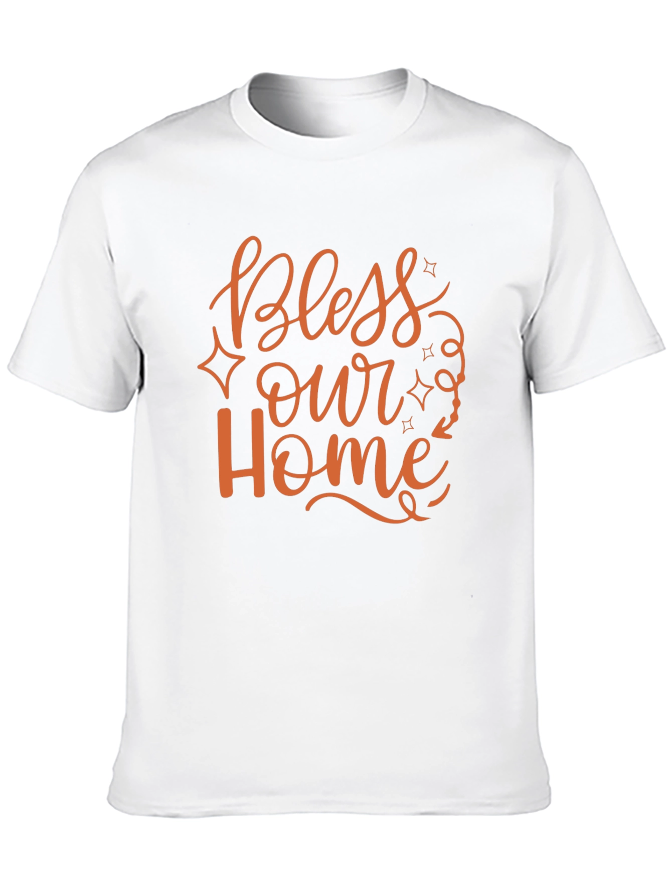 Bless Our Home Graphic Print Black T-Shirt