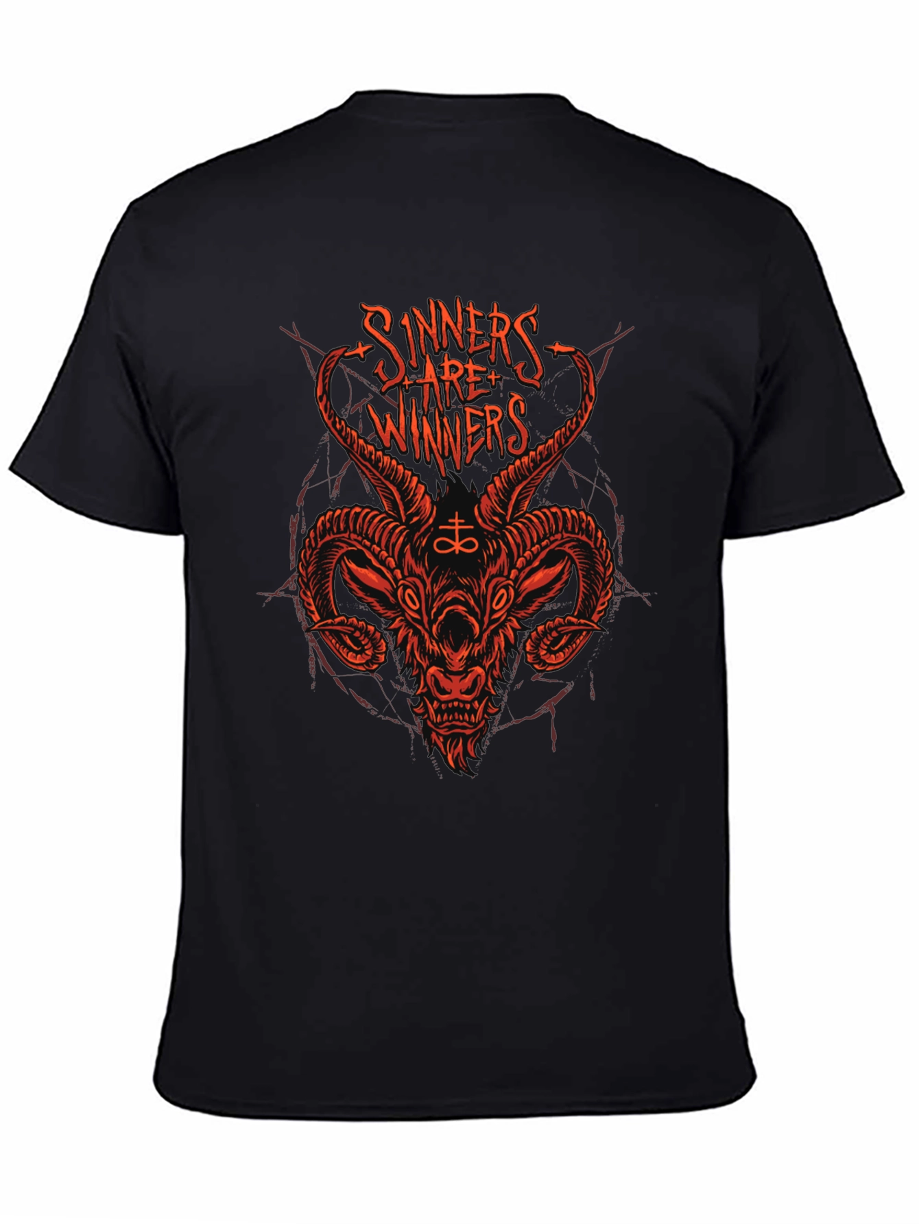 Sinners are Winners Graphic Tee - Black Cotton T-Shirt