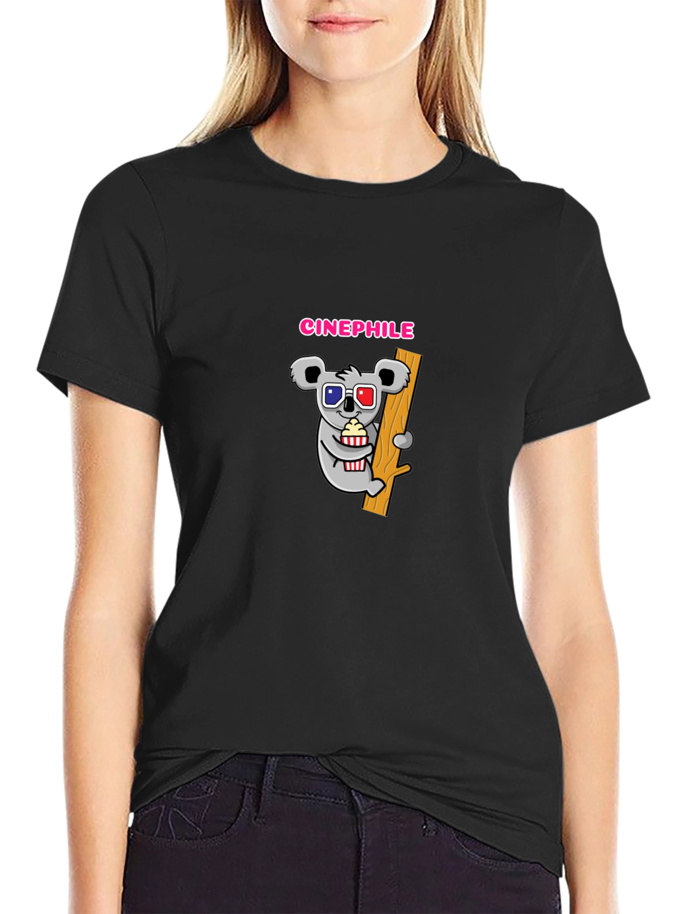 Cinephile Koala Graphic T-Shirt