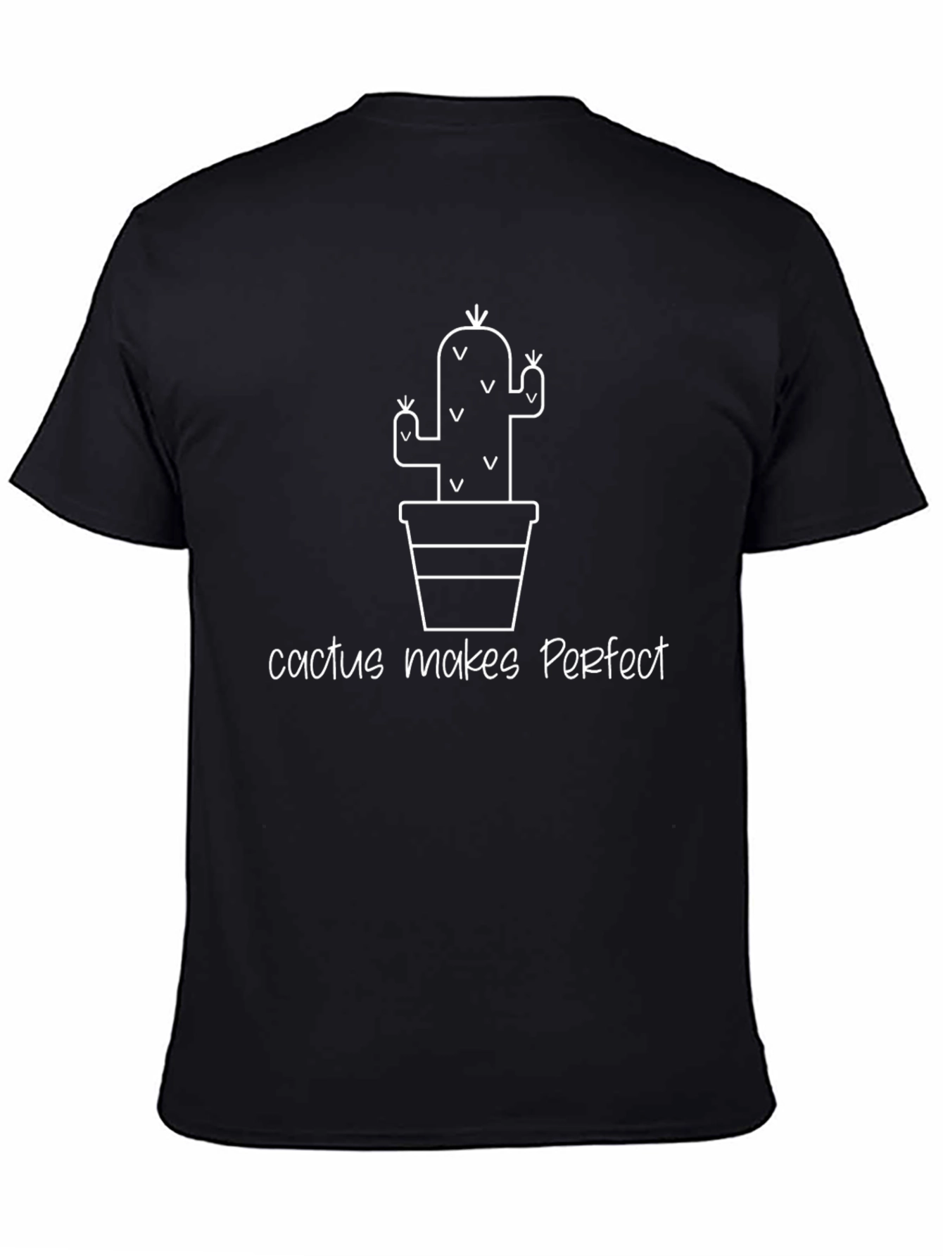 Cactus Makes Perfect T-Shirt - Black Novelty Tee