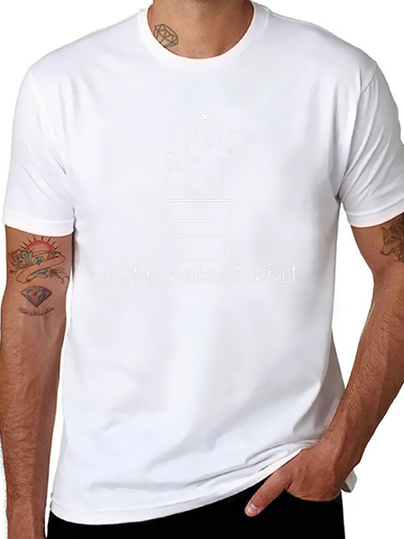 Cactus Makes Perfect T-Shirt - Black Novelty Tee