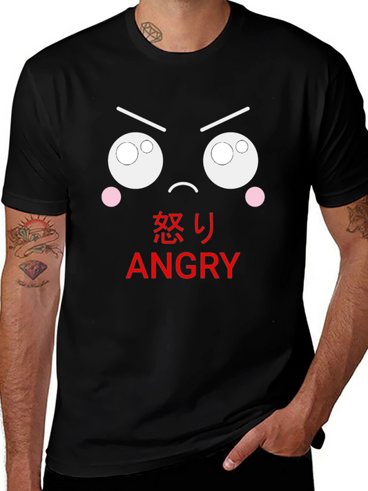 Angry Emoji Black T-Shirt