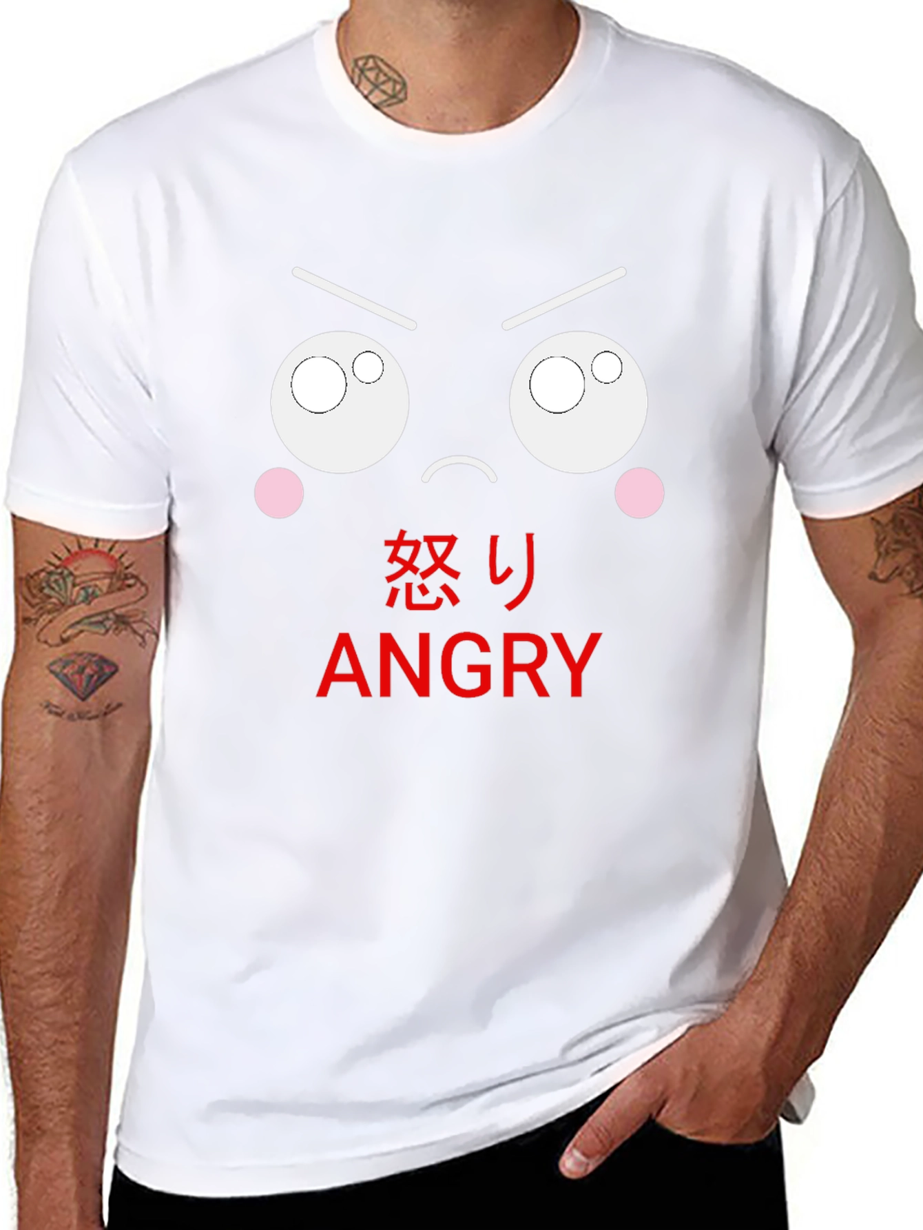 Angry Emoji Black T-Shirt