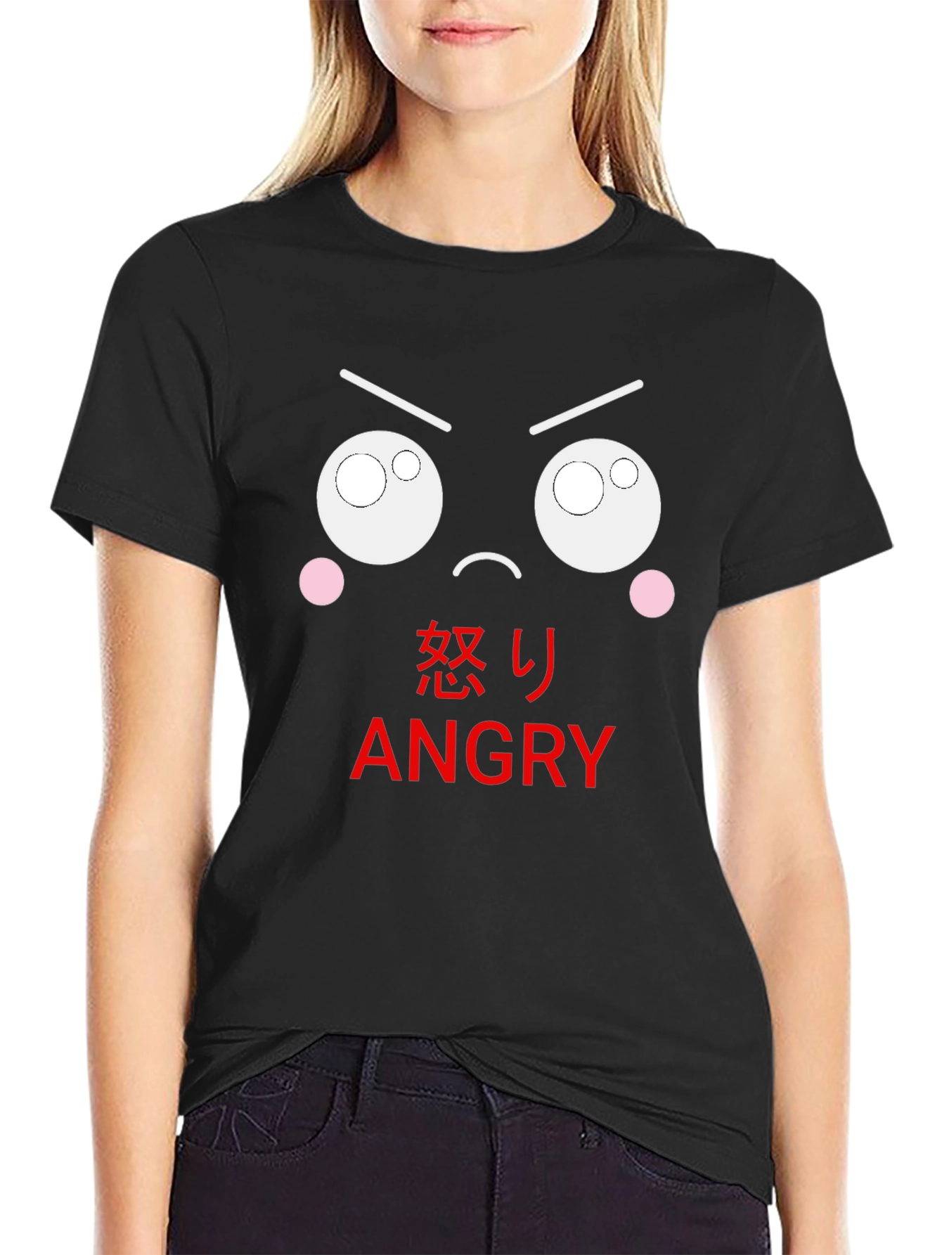 Angry Emoji Black T-Shirt