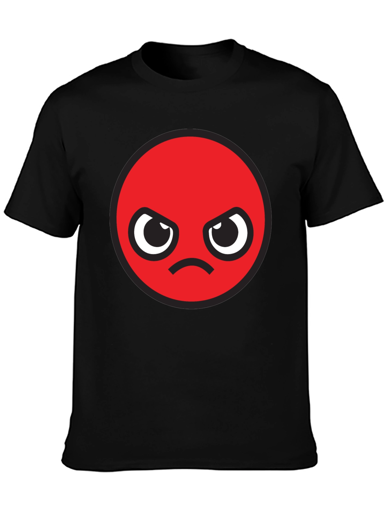 Angry Emoji Graphic Black T-Shirt