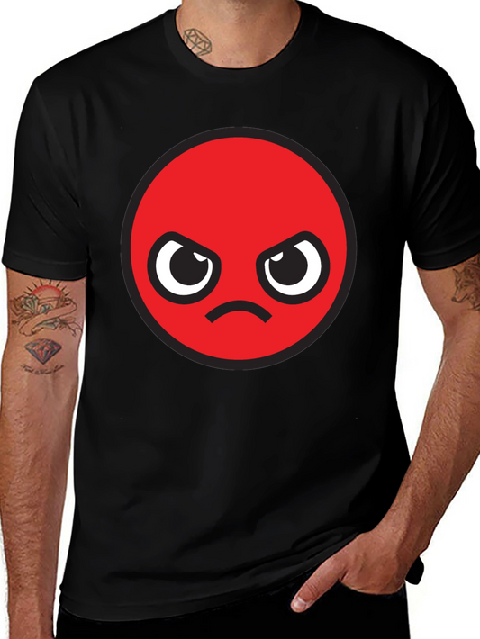 Angry Emoji Graphic Black T-Shirt