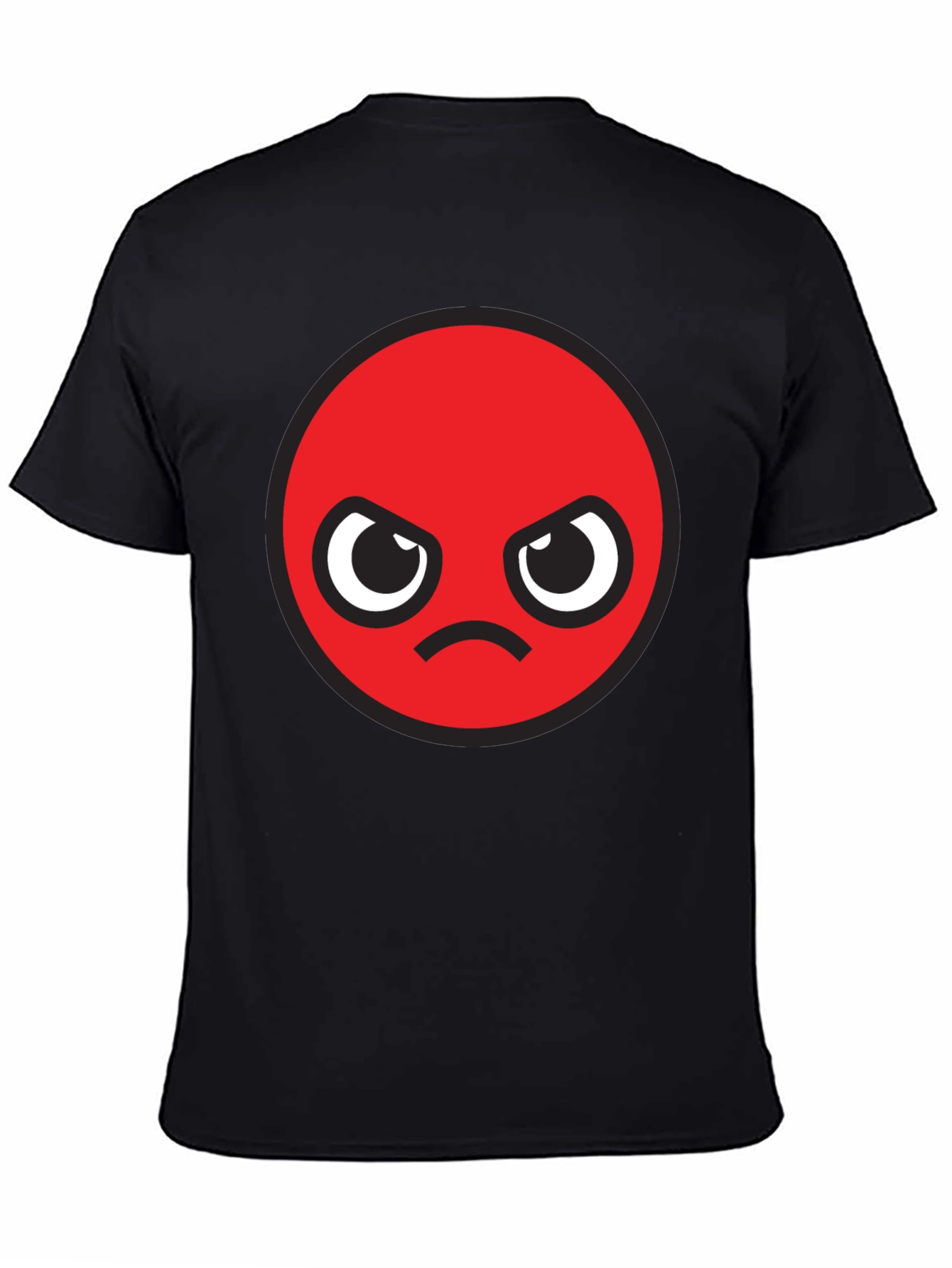 Angry Emoji Graphic Black T-Shirt
