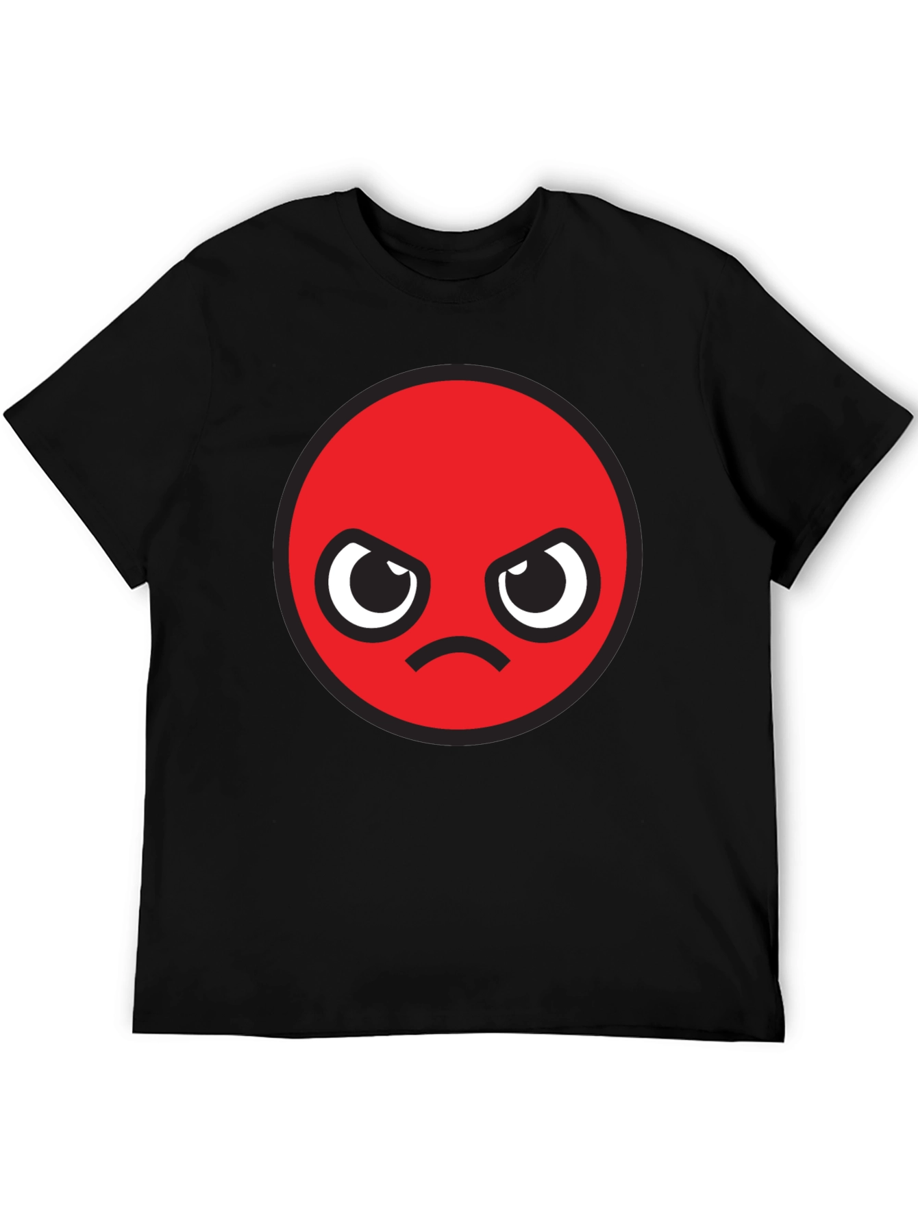 Angry Emoji Graphic Black T-Shirt