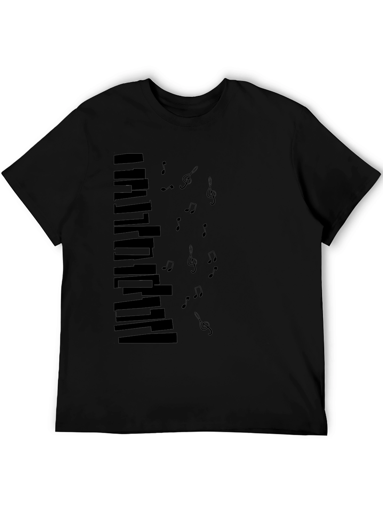 Musical Keys Graphic Black T-Shirt