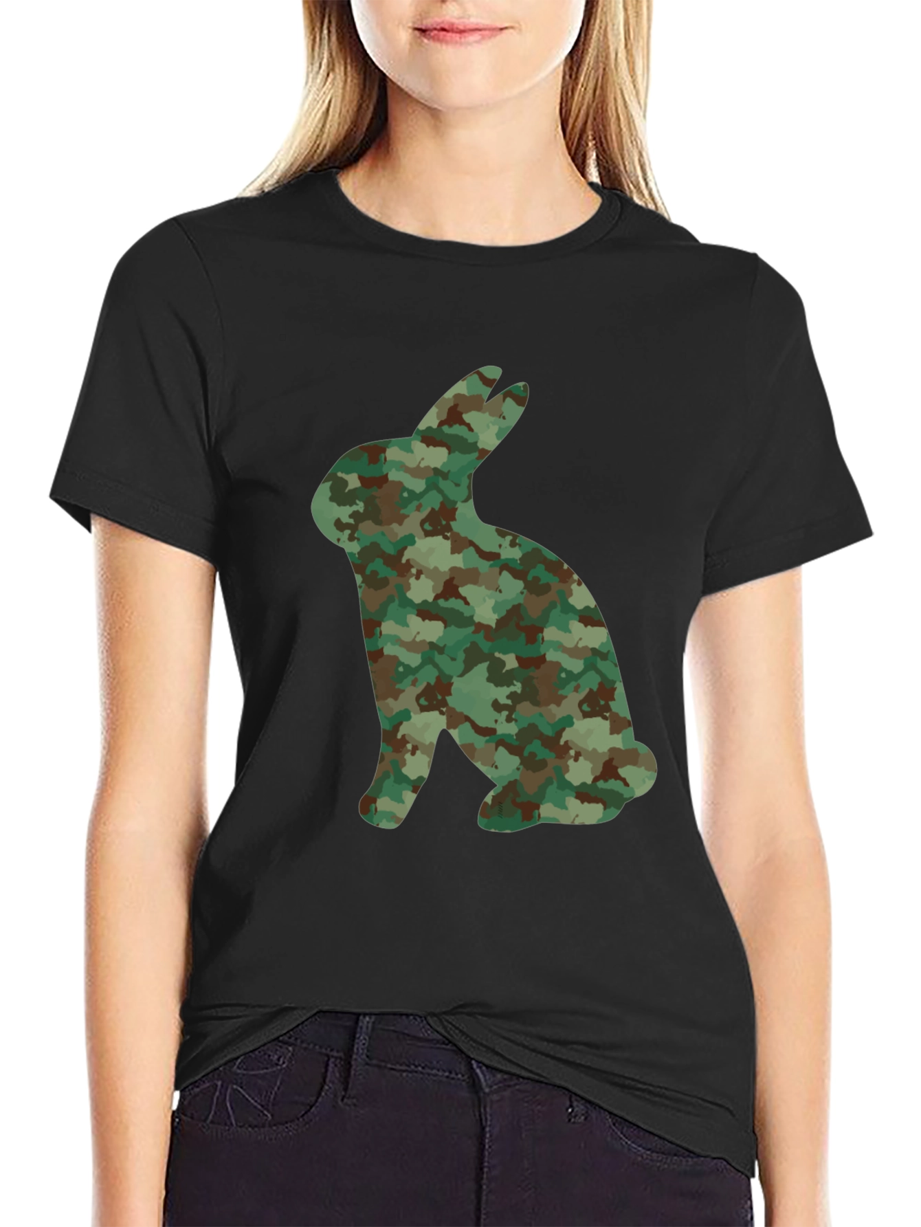 Camo Bunny T-Shirt - Unique Graphic Tee