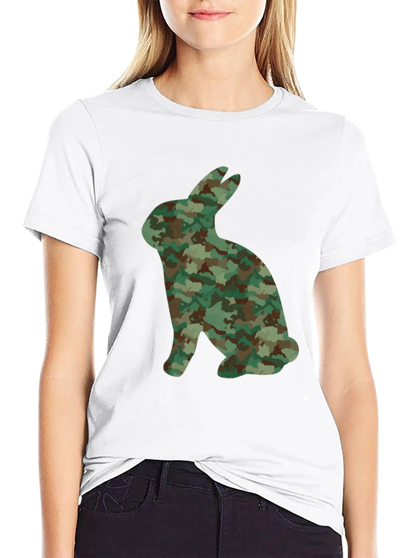 Camo Bunny T-Shirt - Unique Graphic Tee