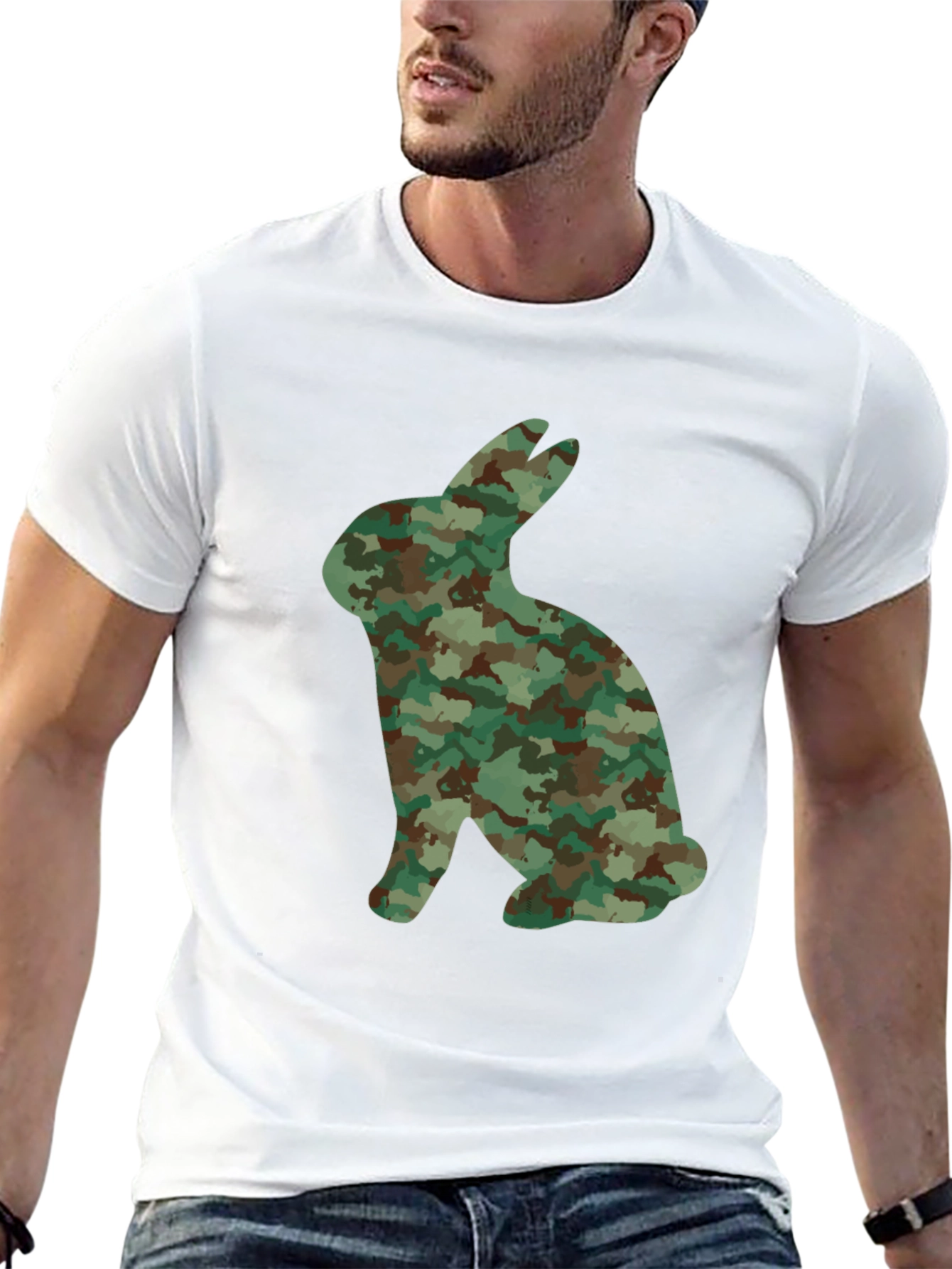 Camo Bunny T-Shirt - Unique Graphic Tee
