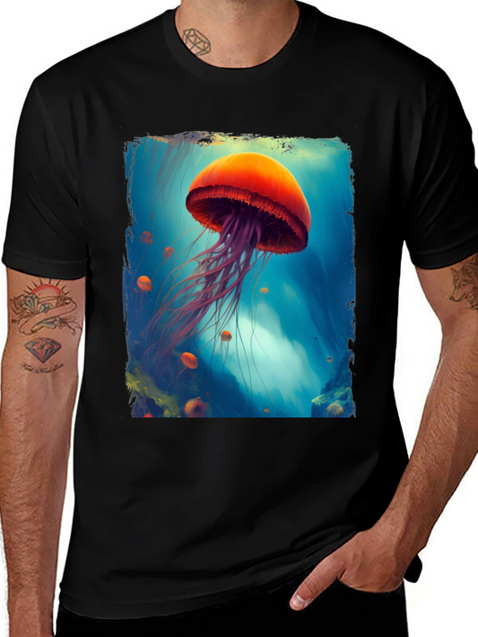 Jellyfish Graphic Tee - Underwater Art Shirt