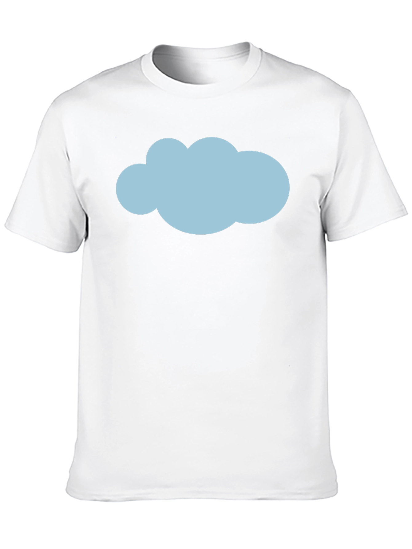 Mens Black T-Shirt with Blue Cloud Graphic