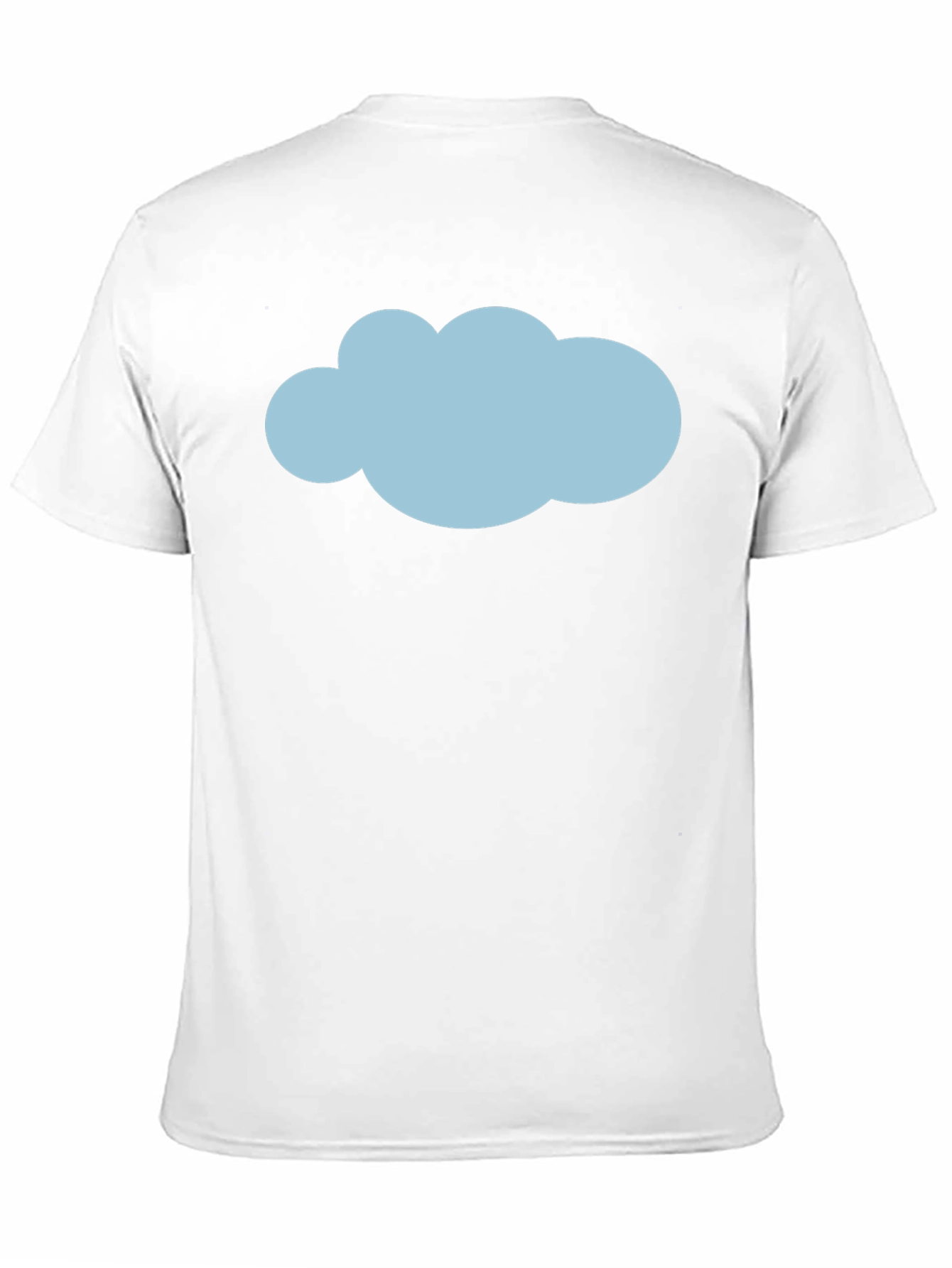 Mens Black T-Shirt with Blue Cloud Graphic