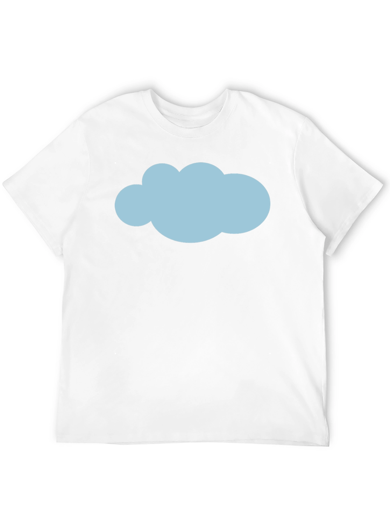 Mens Black T-Shirt with Blue Cloud Graphic