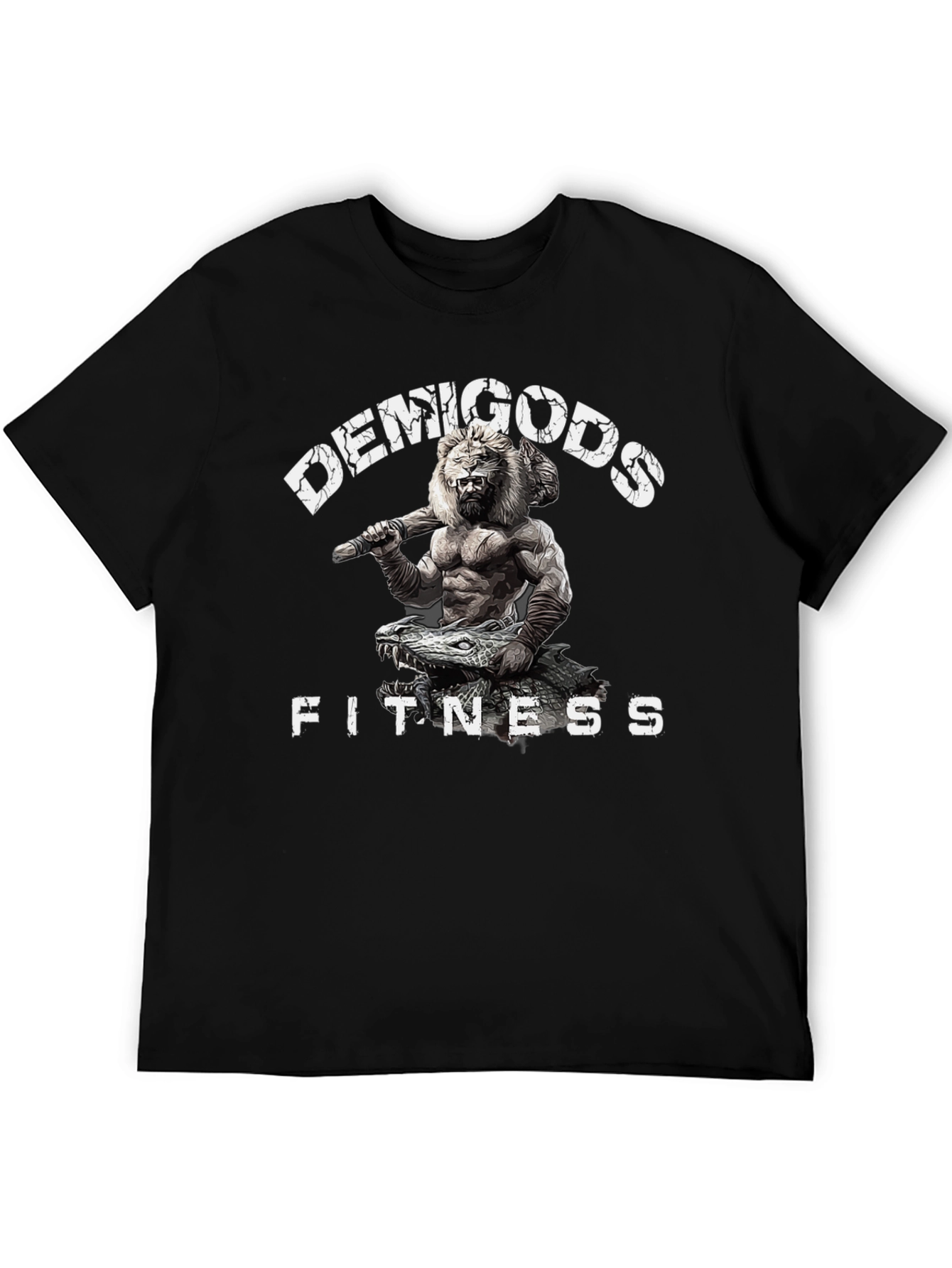 Demigods Fitness Graphic T-Shirt - Lion Warrior