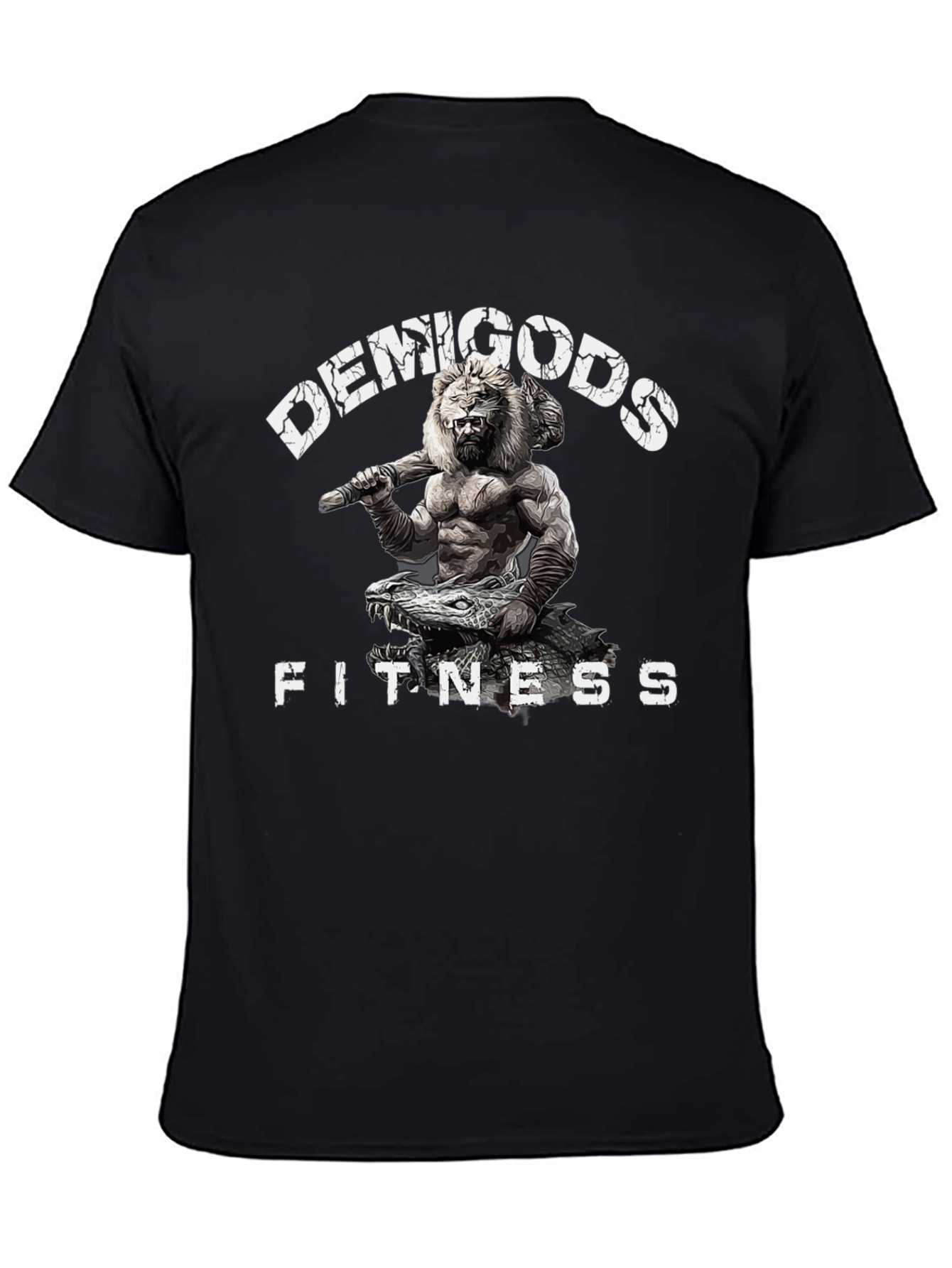 Demigods Fitness Graphic T-Shirt - Lion Warrior