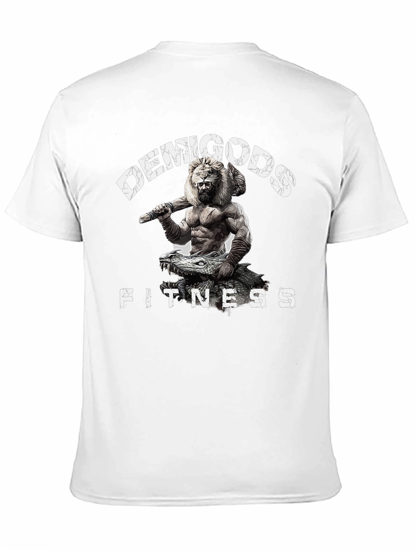 Demigods Fitness Graphic T-Shirt - Lion Warrior